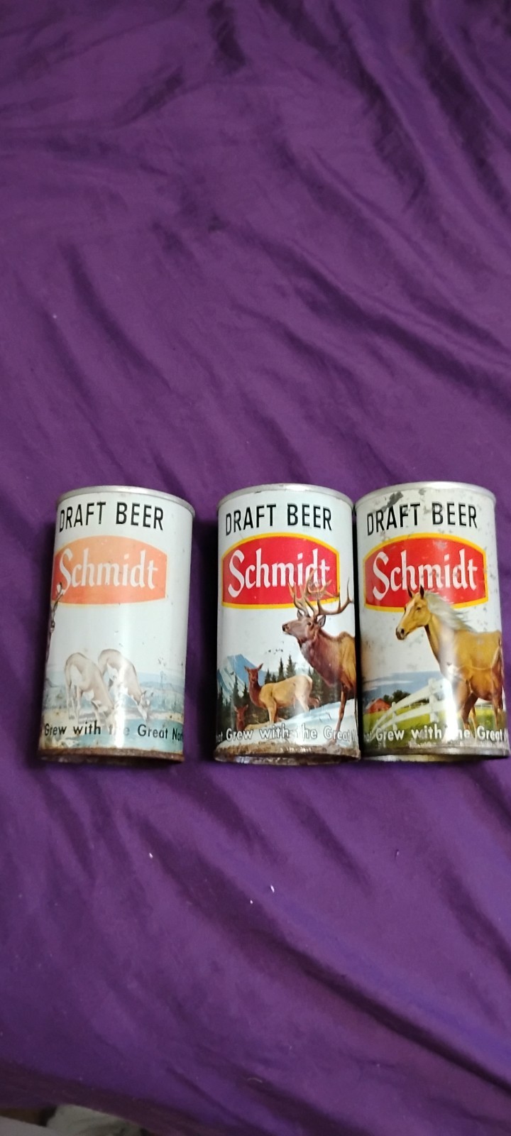 schmidt draft beer pull tab, lot of 3