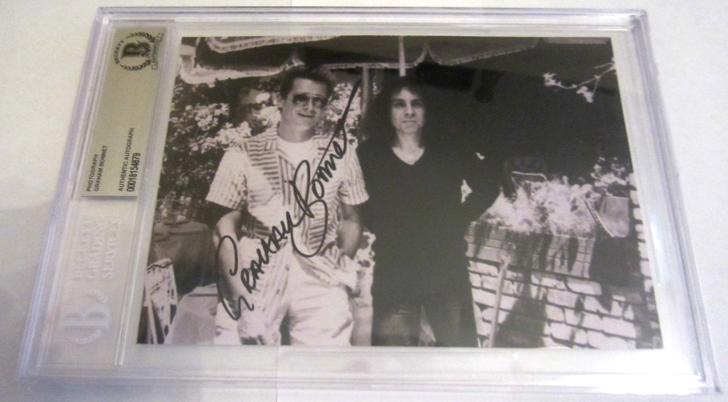 Graham Bonnet singer signed autographed BAS Beckett 5x7 photo Alcatraz Rainbow