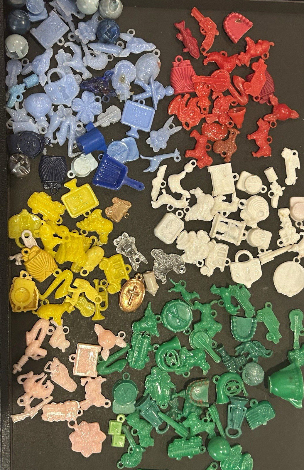 Lot of 155 - Cracker Jack, Advertising Charms & Bubble Gum Machine Trinkets