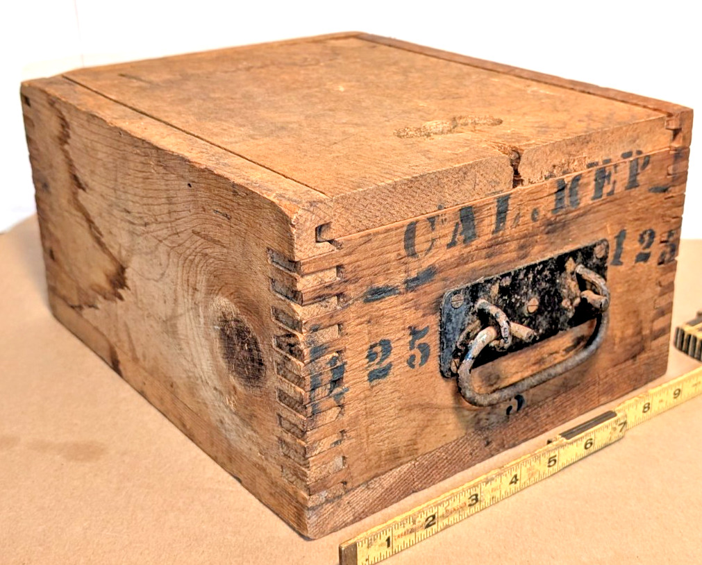 Rare Antique Ammunition Box c1898 US Army