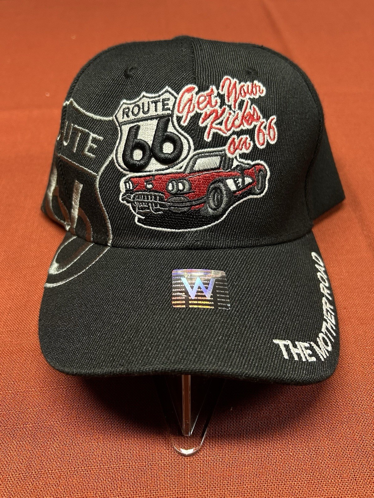 Route 66 Get Your Kicks Hat The Mother Road Classic Car Black Cap NWT