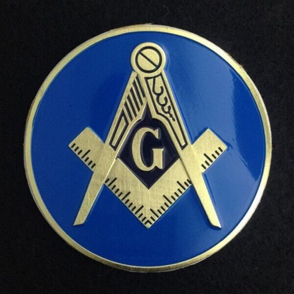Masonic Car Auto Emblem (Light Blue) MAE-1