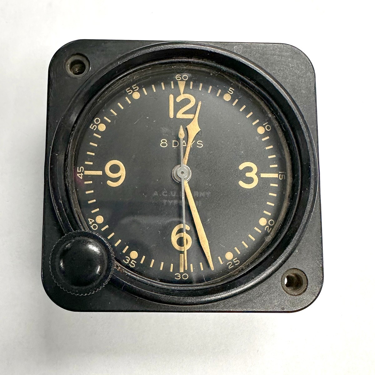 Elgin 8-Day Aircraft Clock U.S. Army Type A-11 working fine.