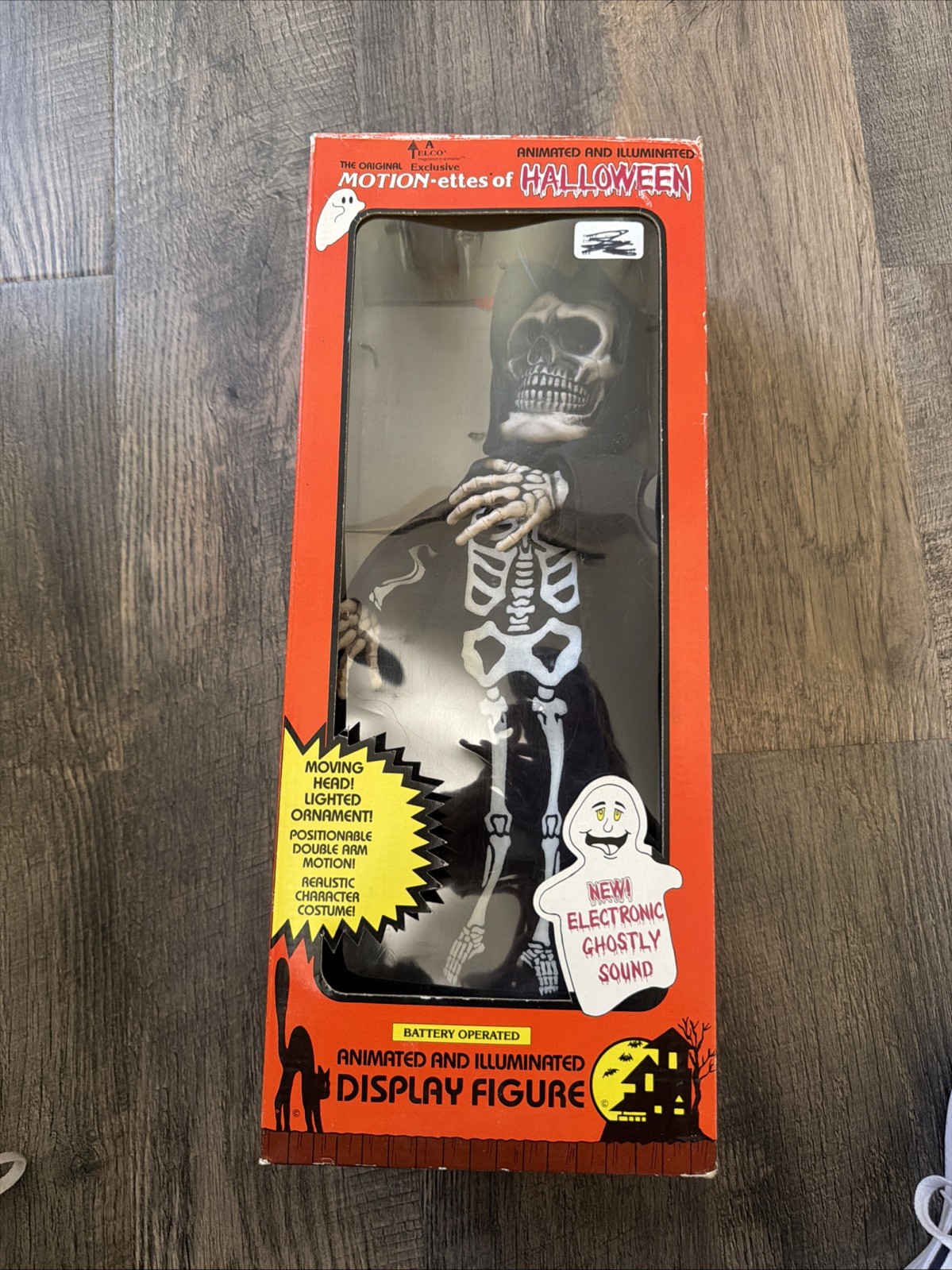Vintage 1990 Telco Halloween Skeleton Grim Reaper Motionette 18\