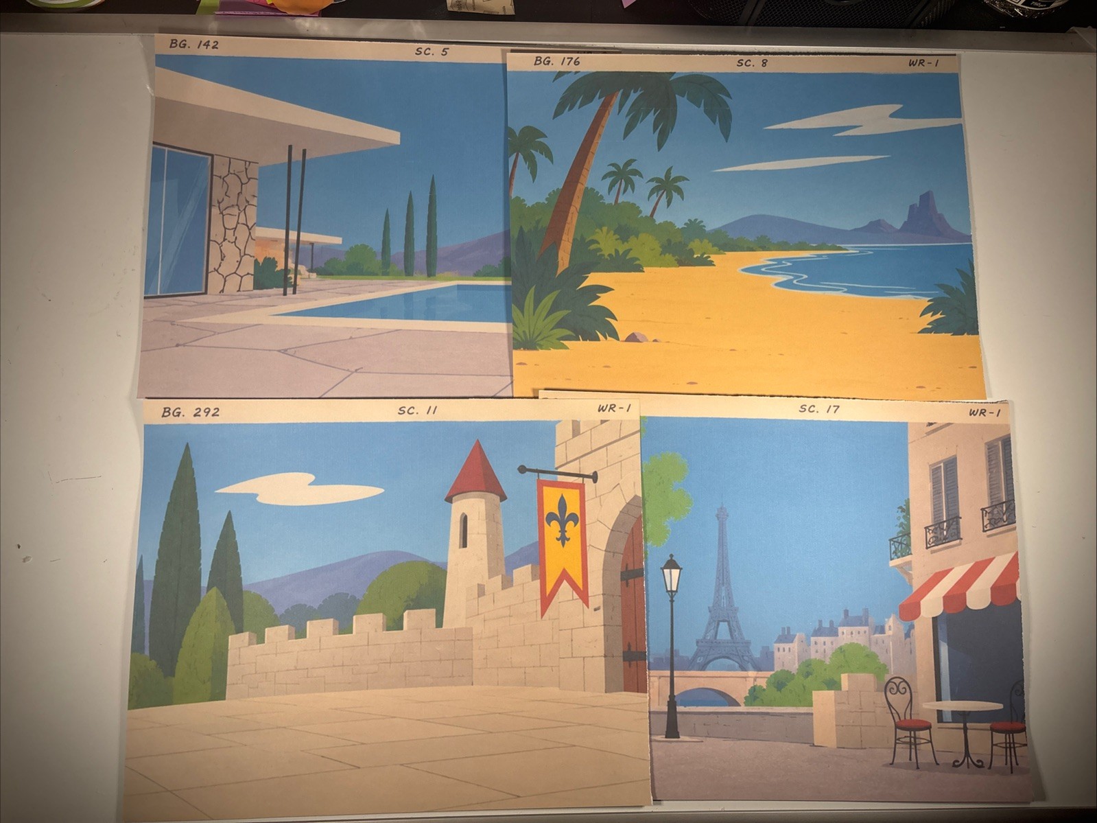 Animation Cel Background Vintage Cartoon Looney Tunes Hanna Barbera Disney Print