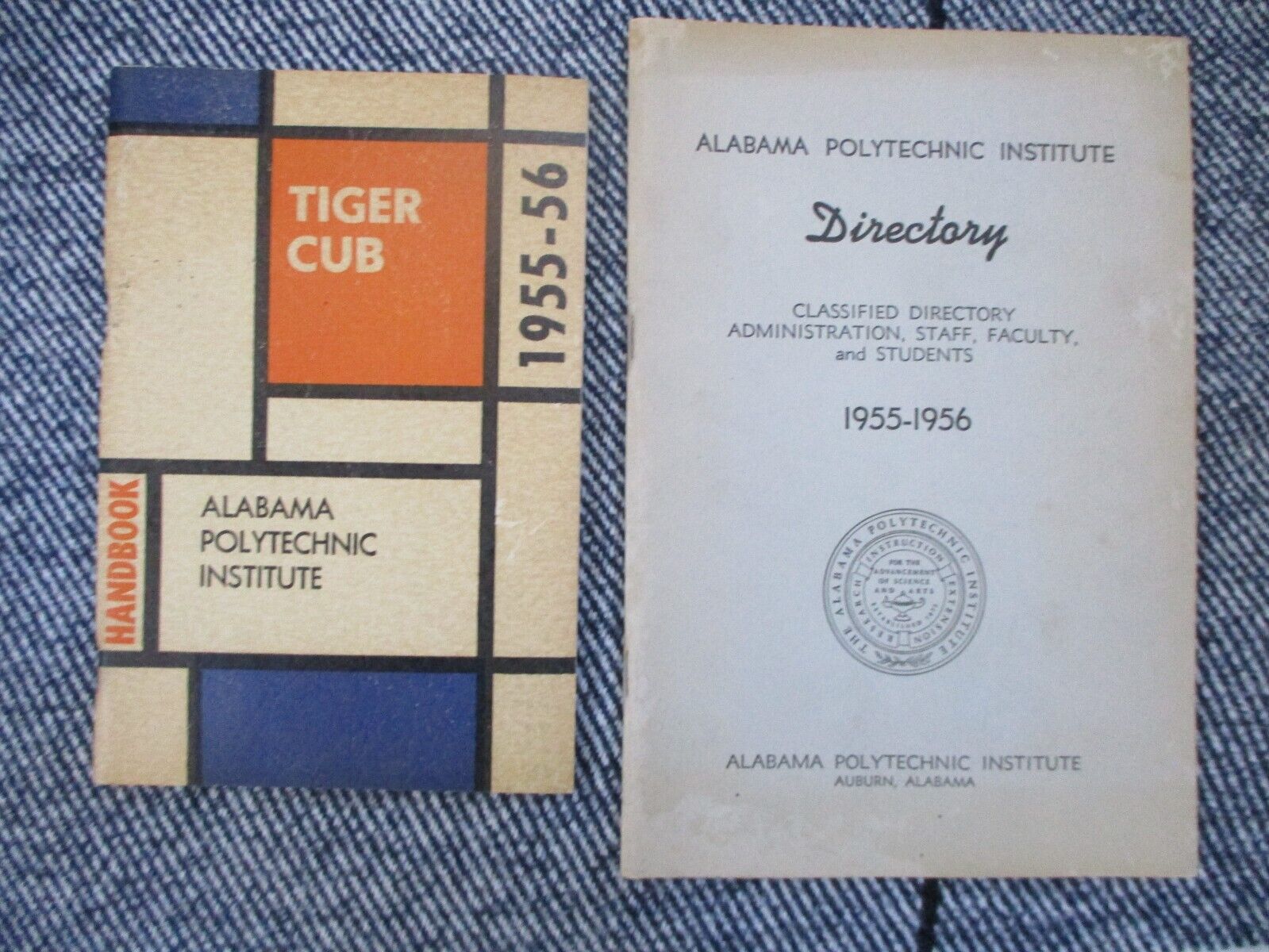 1955-56 ALABAMA POLYTECHNIC INSTITUTE HANDBOOK + DIRECTORY PRE AUBURN UNIVERSITY