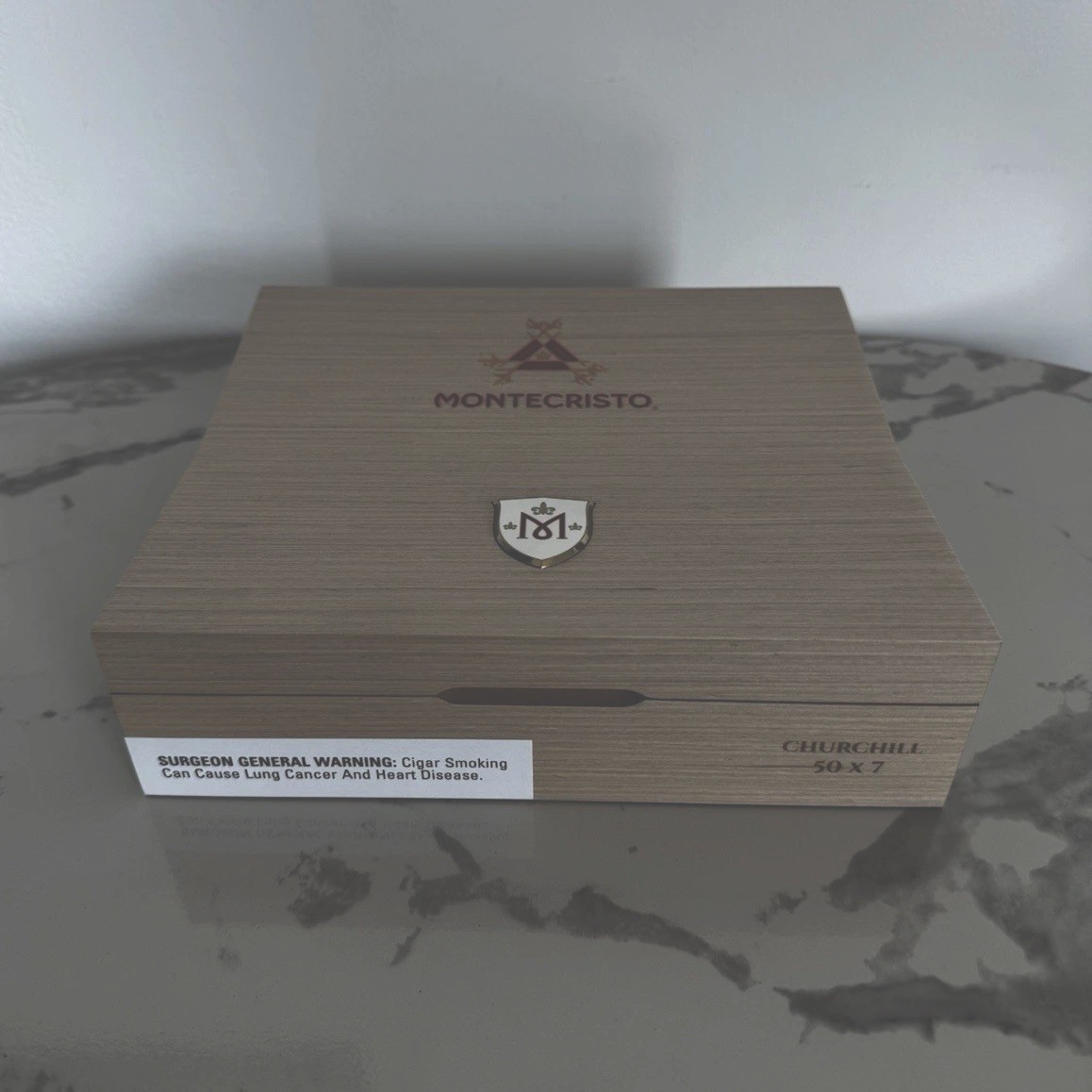 Montecristo M Churchill Empty Wooden Cigar Box with Original Sleeve