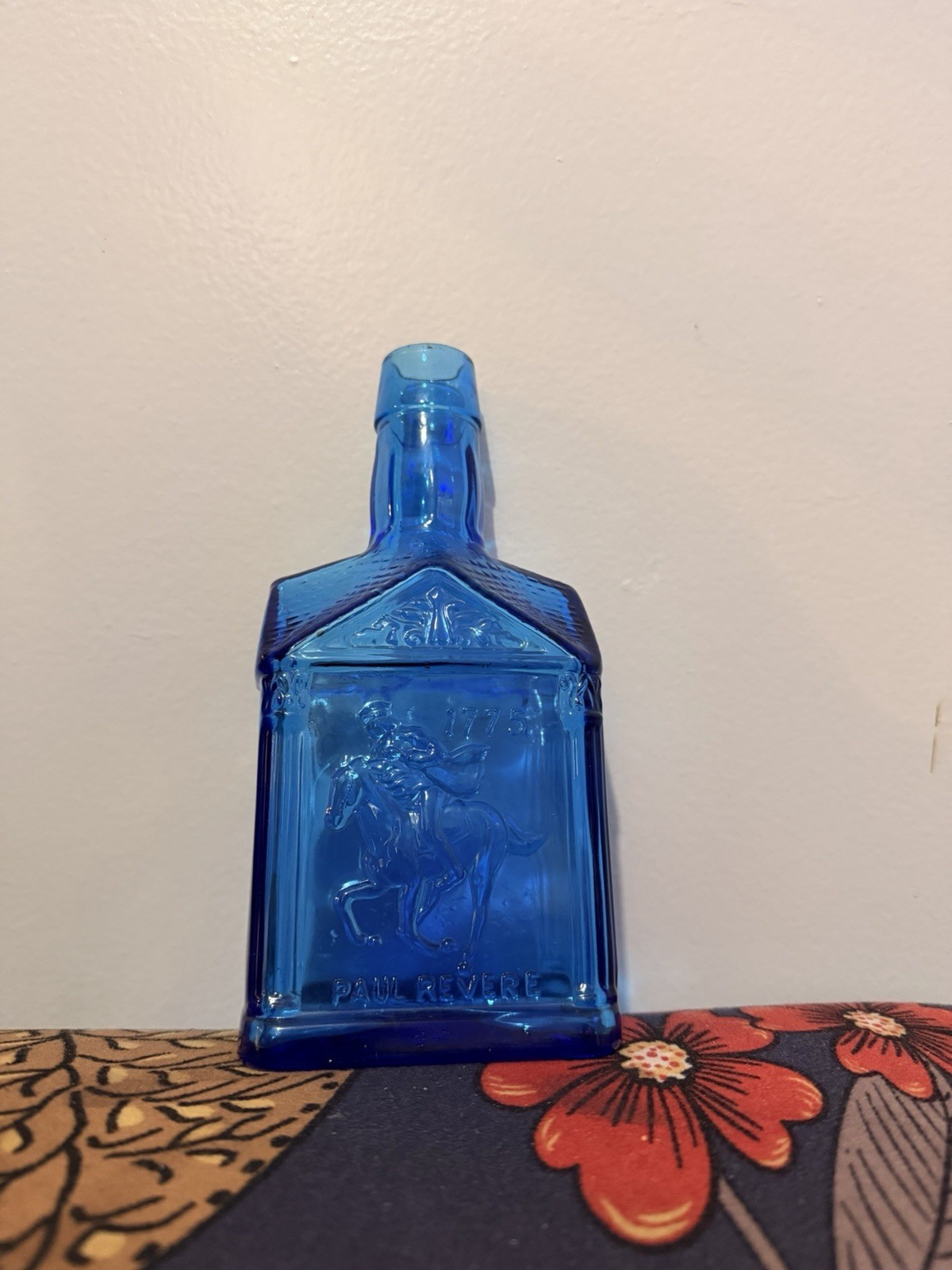 VINTAGE PAUL REVERE BOTTLE Wheaton NJ Cobalt Blue Patriot