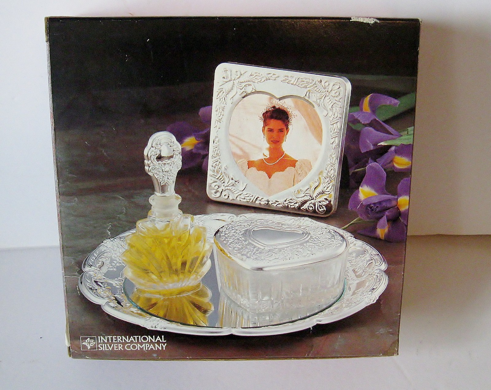 Vintage International Silver Company Mirror Brush etc Vanity Dresser Set 5pc NEW