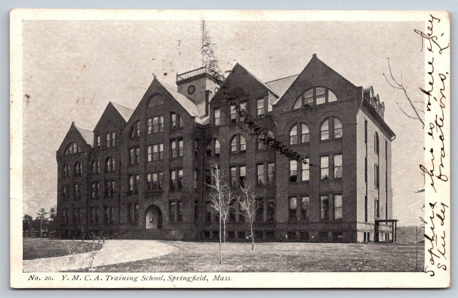 Springfield Massachusetts YMCA Training School Old Vintage MA Postcard 1900s UDB
