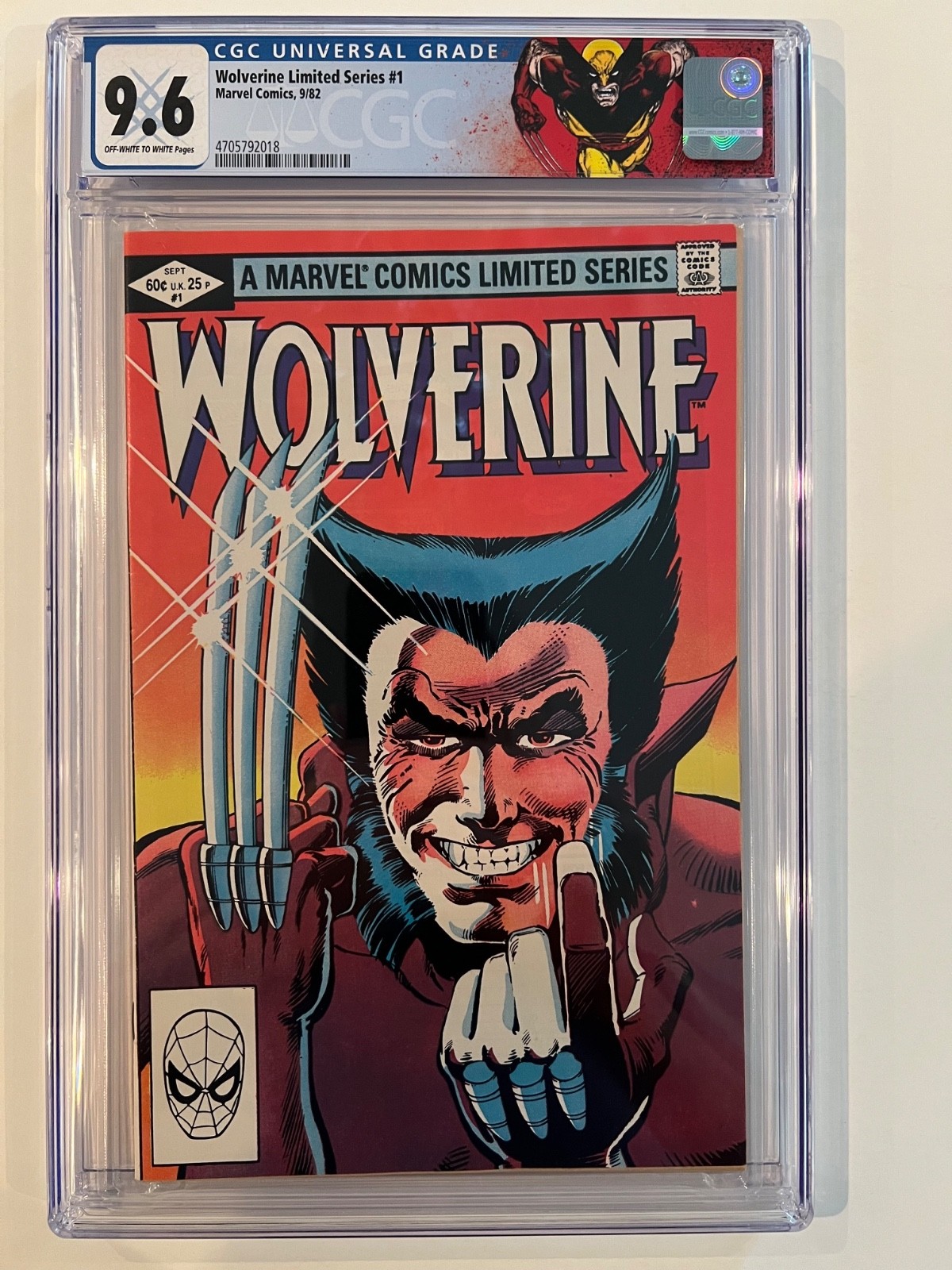 Wolverine Limited Series #1 CGC 9.6 Near Mint+ New Slab & Custom Wolverine Label