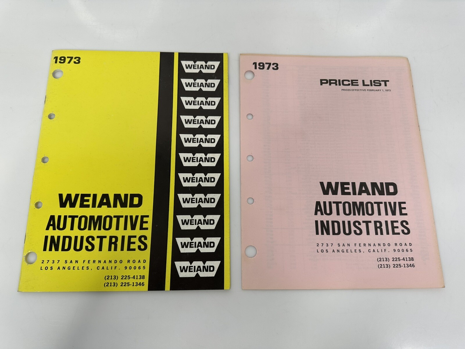 Vintage 1973 Weiand Automotive Industries Consumer Catalog Brochure USA HTF