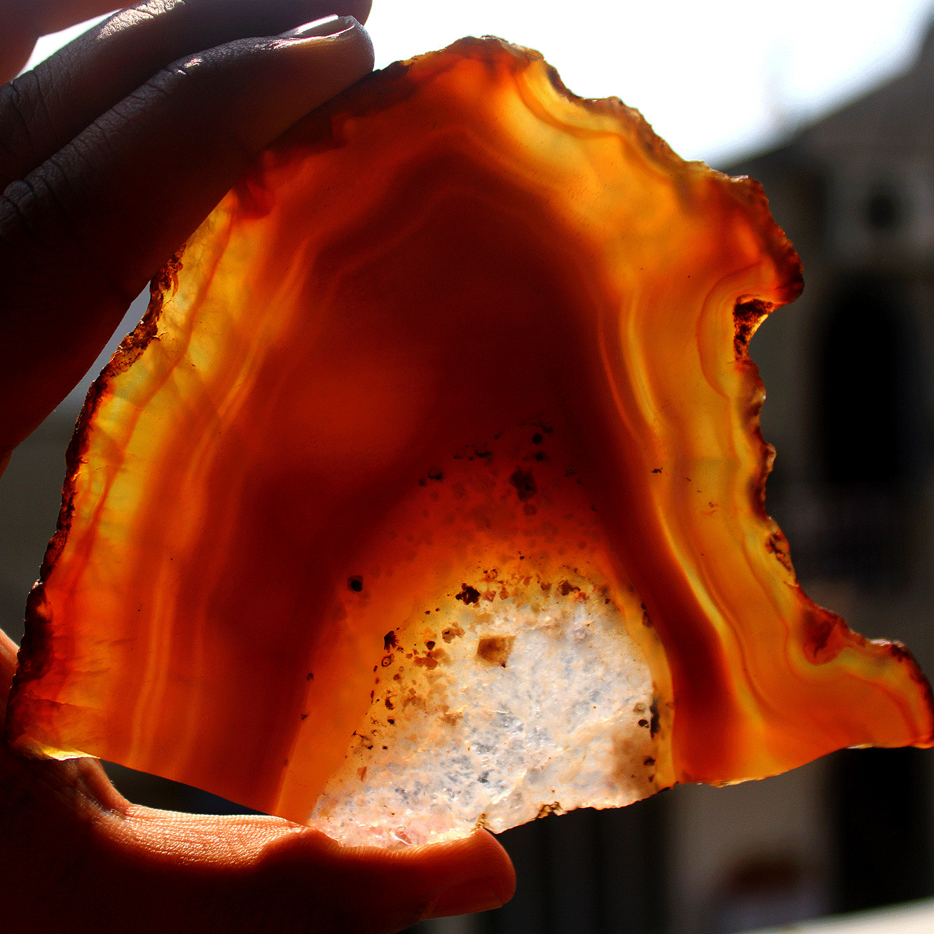 104g Natural Agate Unpolished Raw Crystal Slice Druzy Healing Mineral Specimen
