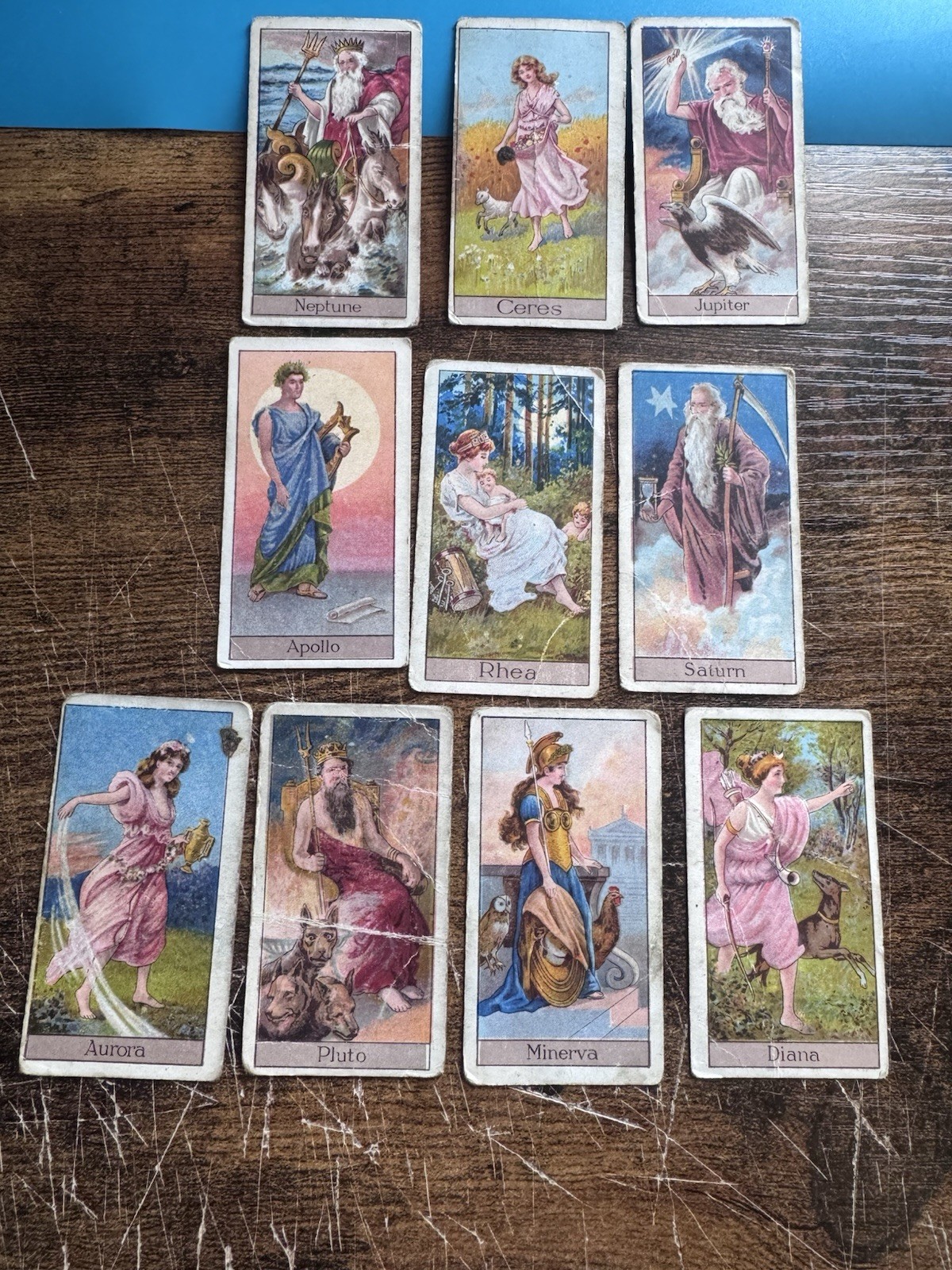 1924 Turf Mythical Gods And Goddesses 10 Card Partial Set Apollo Saturn+