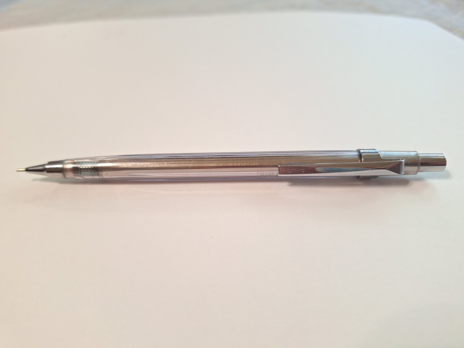 Vintage PILOT Automatic Pencil 0.5mm Transparent Body Made In Japan Mechanical
