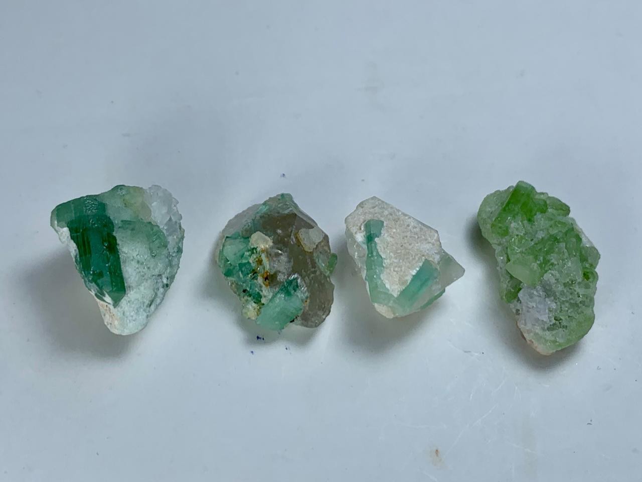 73 Carat Beautiful 4Piece Tourmaline Crystal Bunch With Quartz from Afghanistan 