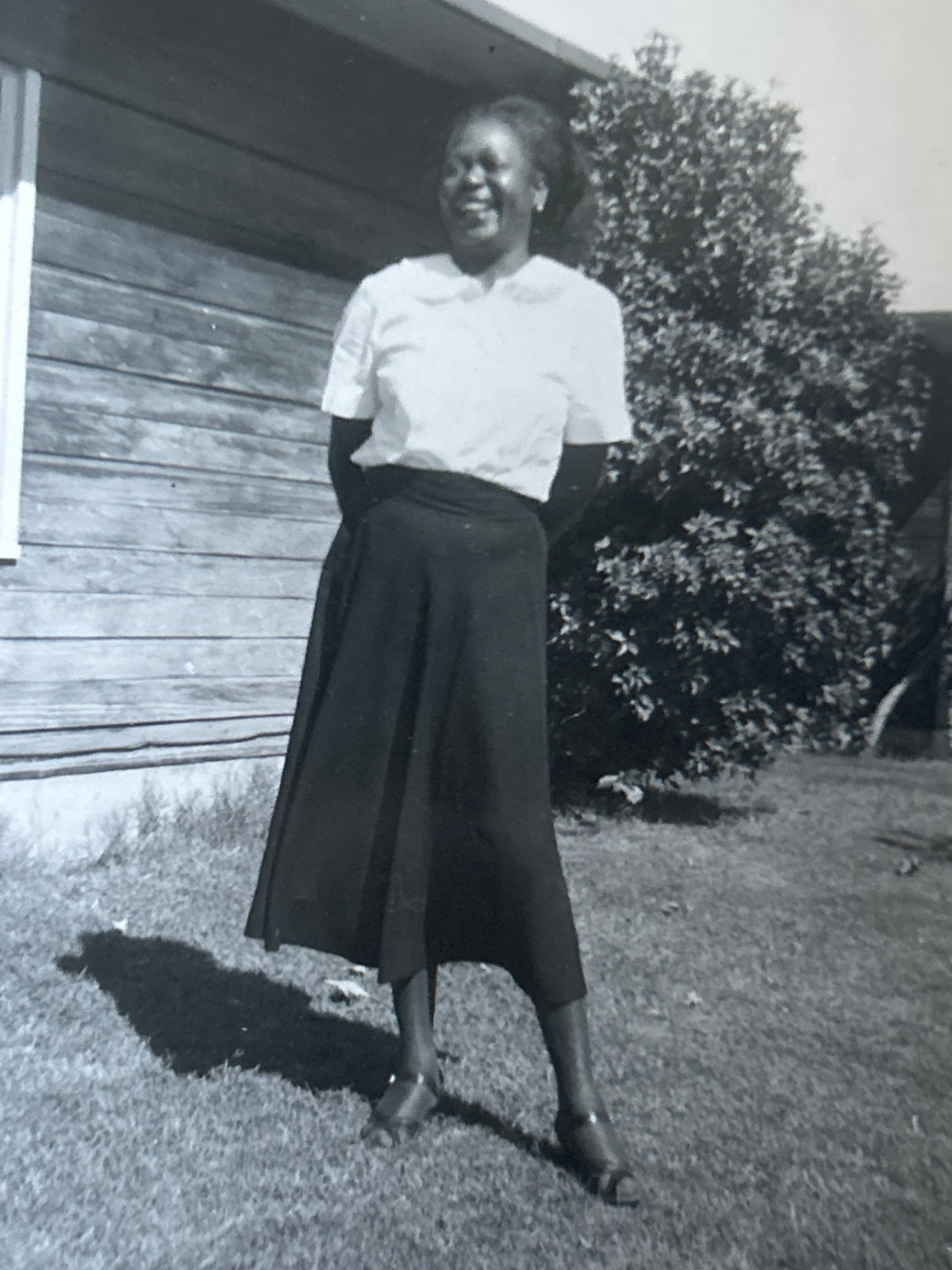 1940s African American Woman Fashion House Portrait Black Americana