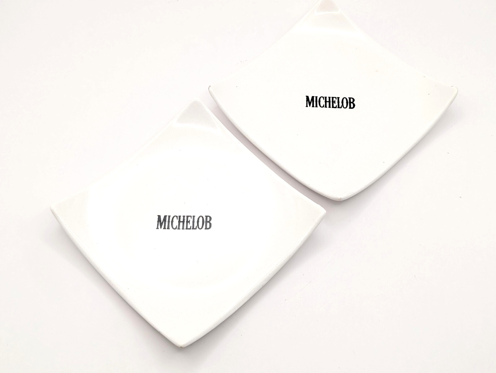 Vintage Michelob Porcelain Trays Anheuser-Busch Brewery Beer White Gift for Coll