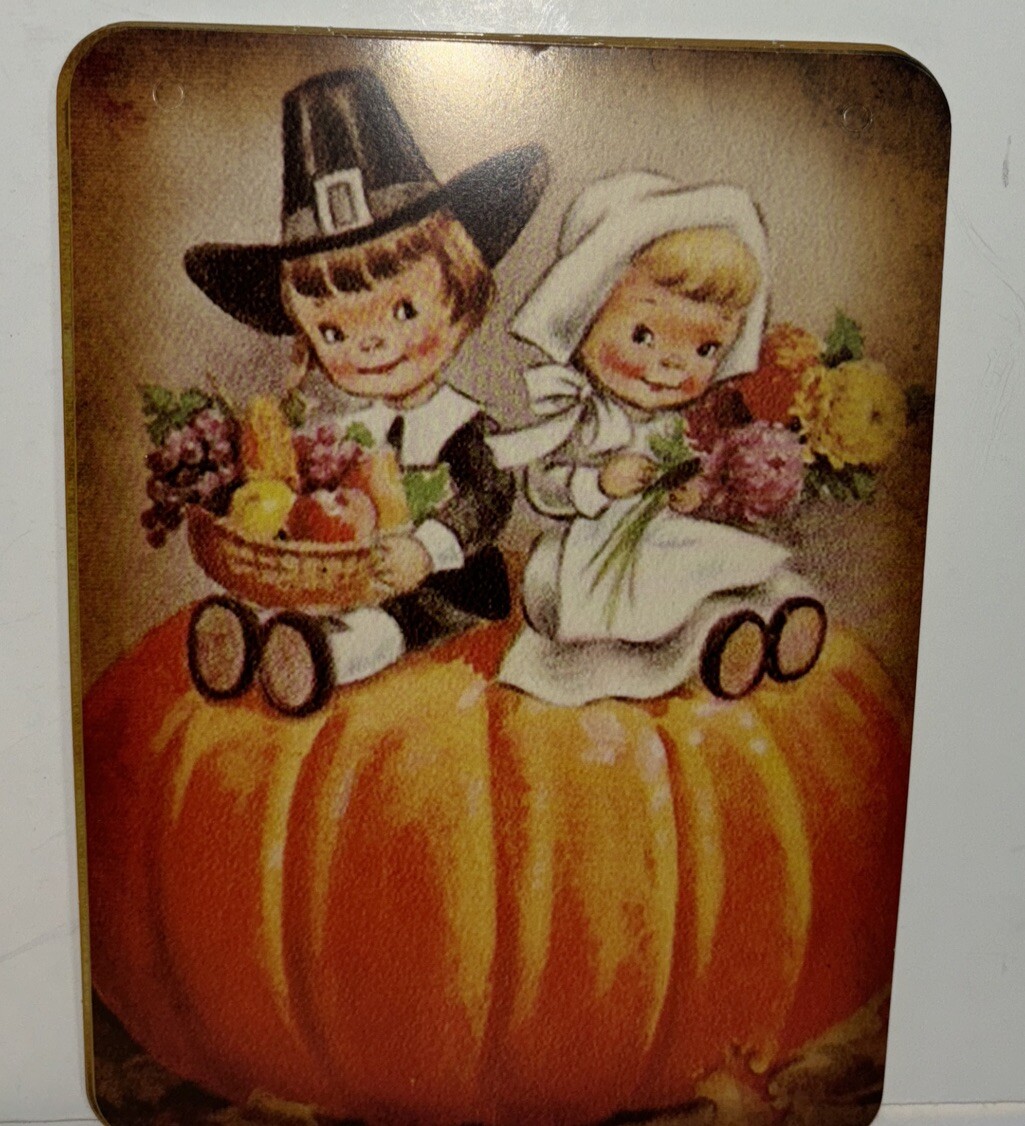 Thanksgiving Wall Decor VINTAGE STYLE Die Cut  5 X 7”
