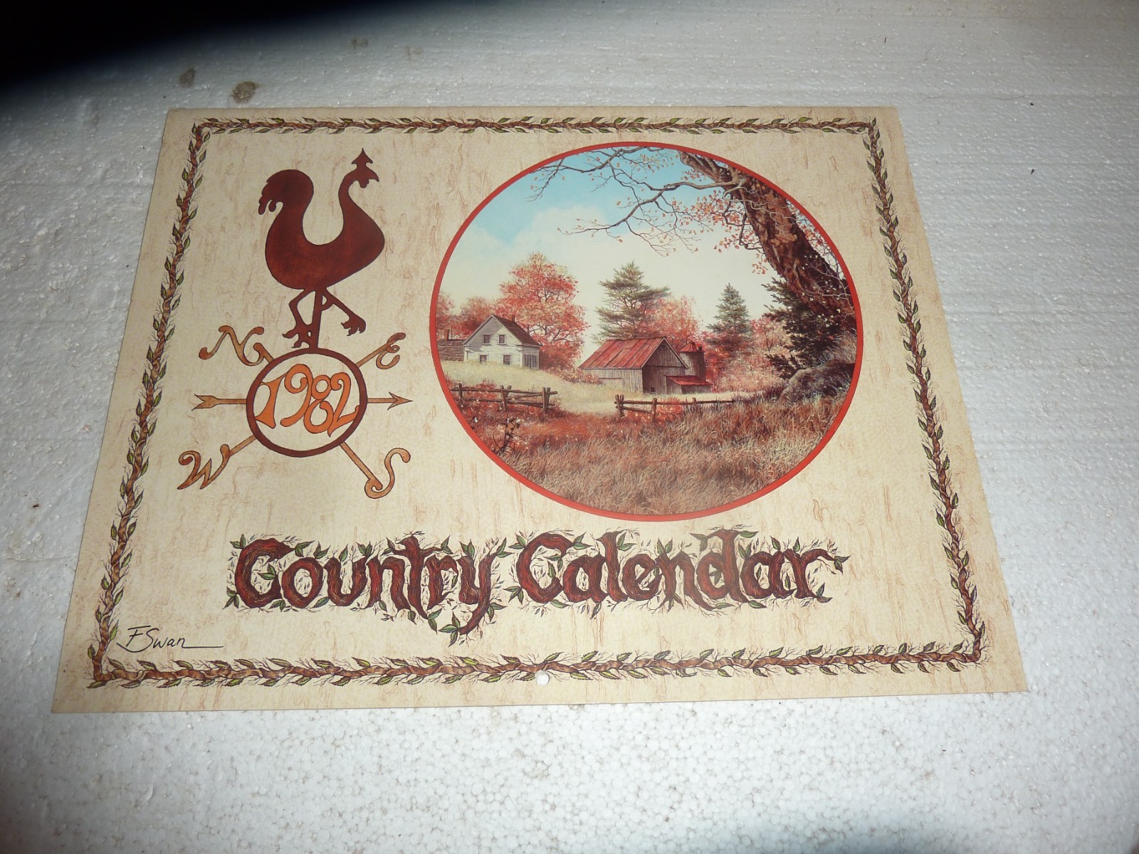 Vintage 1982 Country Calendar Fred Swan Landscapes & Still Lifes