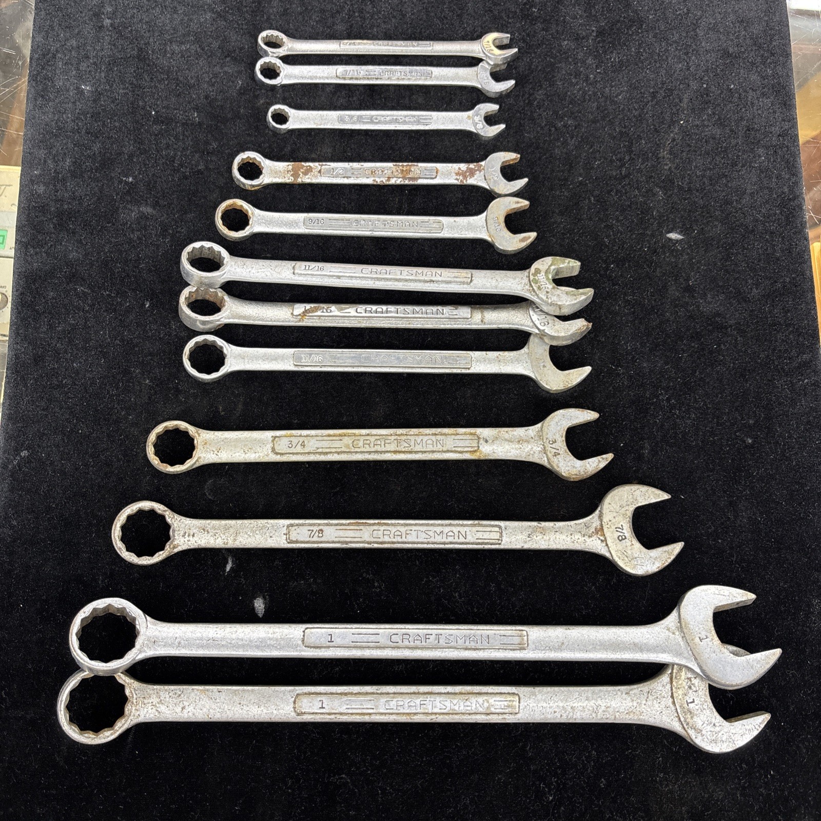 Lot Of 12 Vintage Craftsman V Series Wrenches Used Condition Some Multiples ￼￼