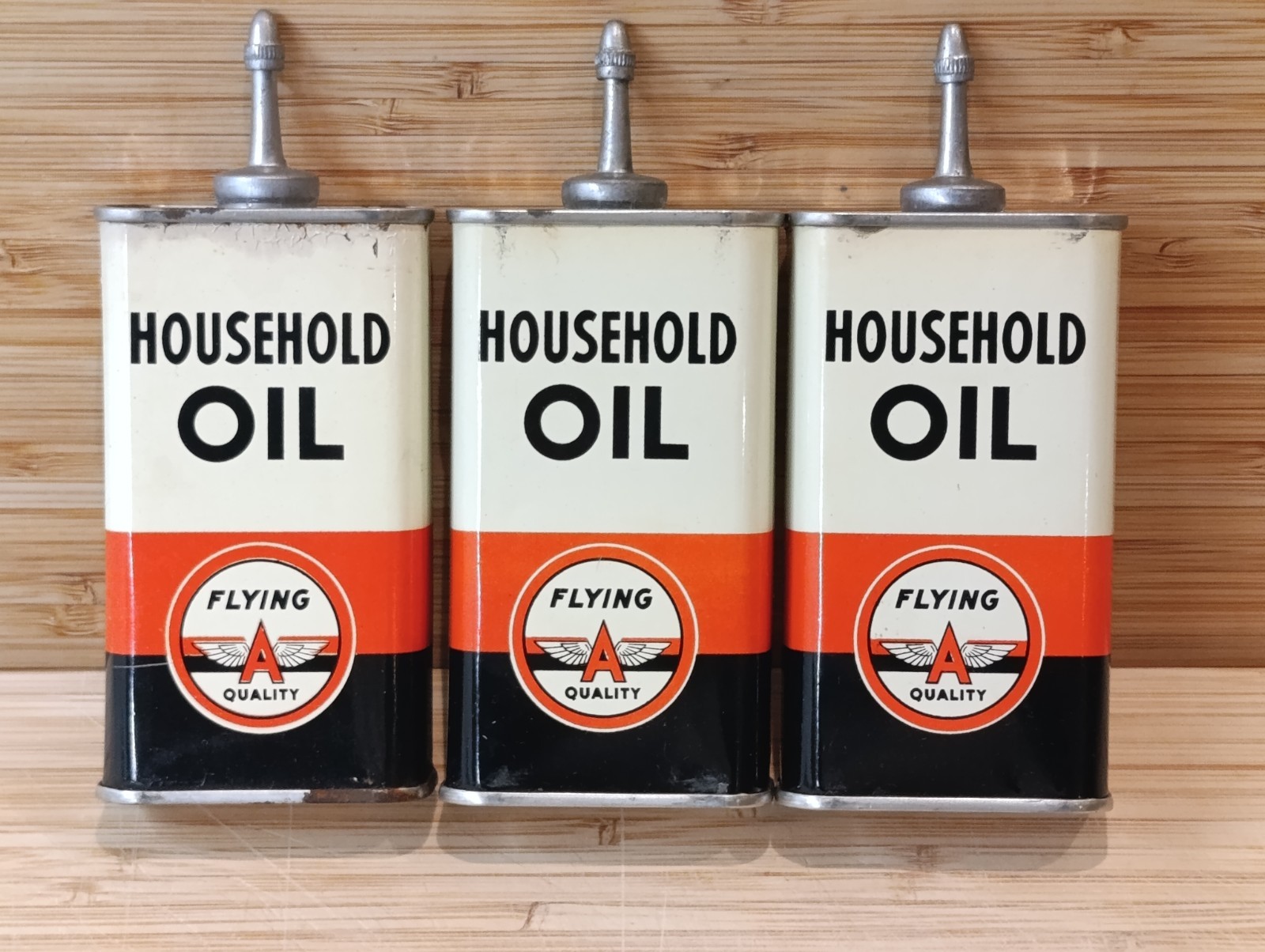 NOS Vintage FLYING A LEAD TOP Household OIL CAN Handy Oiler TIDE WATER VEEDOL