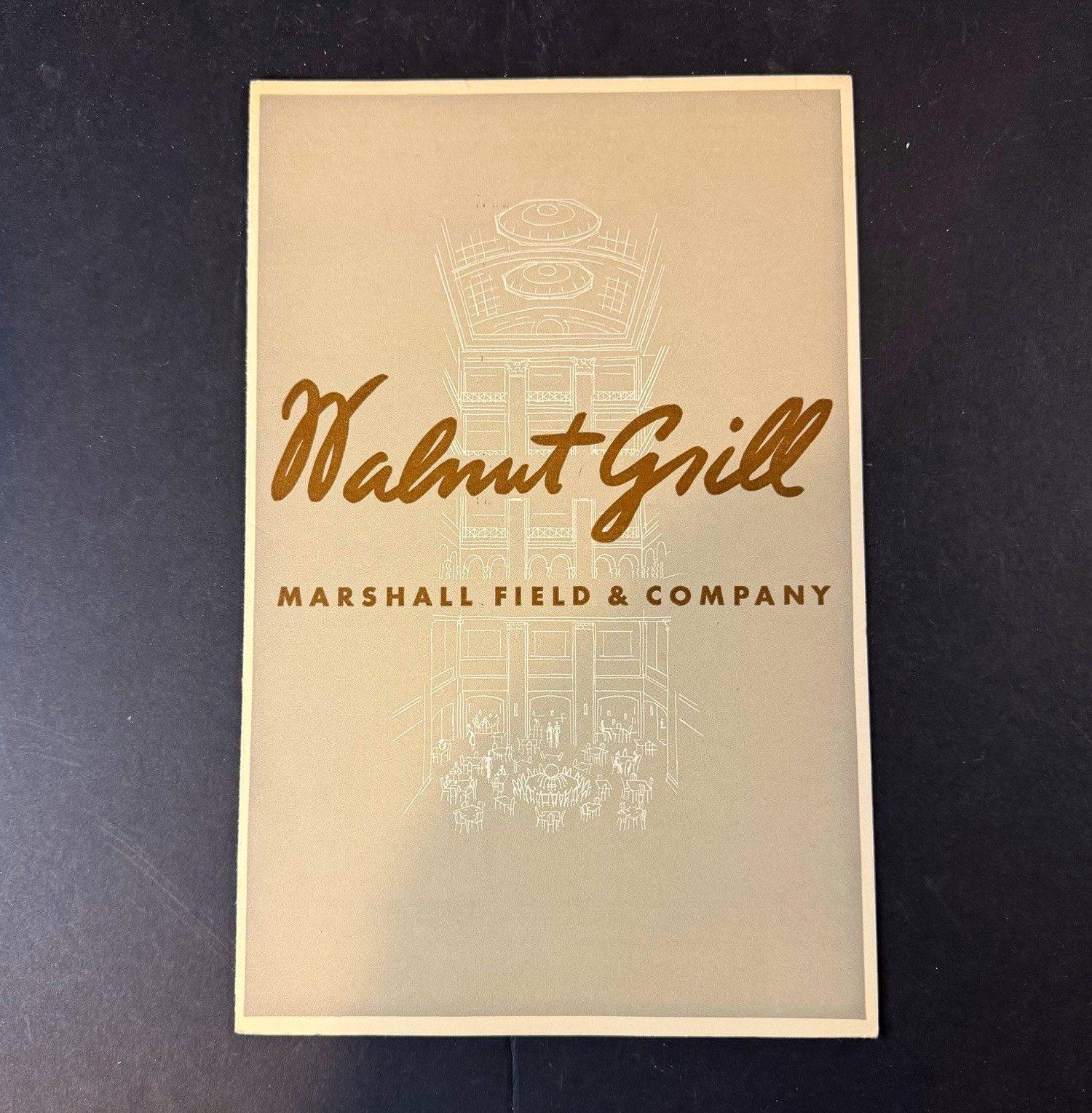 Vtg 1936 Marshall Field’s Walnut Grill Menu Chicago Great Depression Ephemera