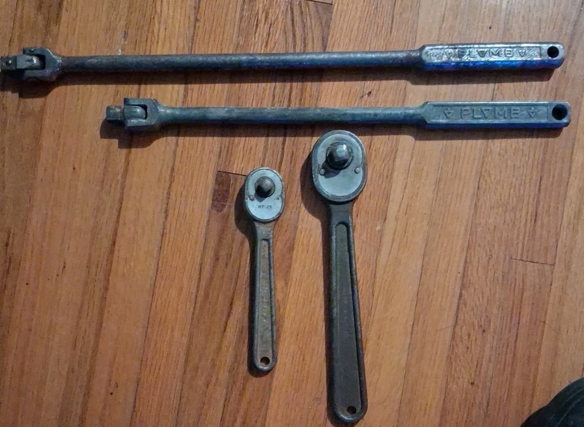 Vintage 1940s PLVMB 4-Piece Collector's Tool Lot (Pre-Lawsuit & WW2)