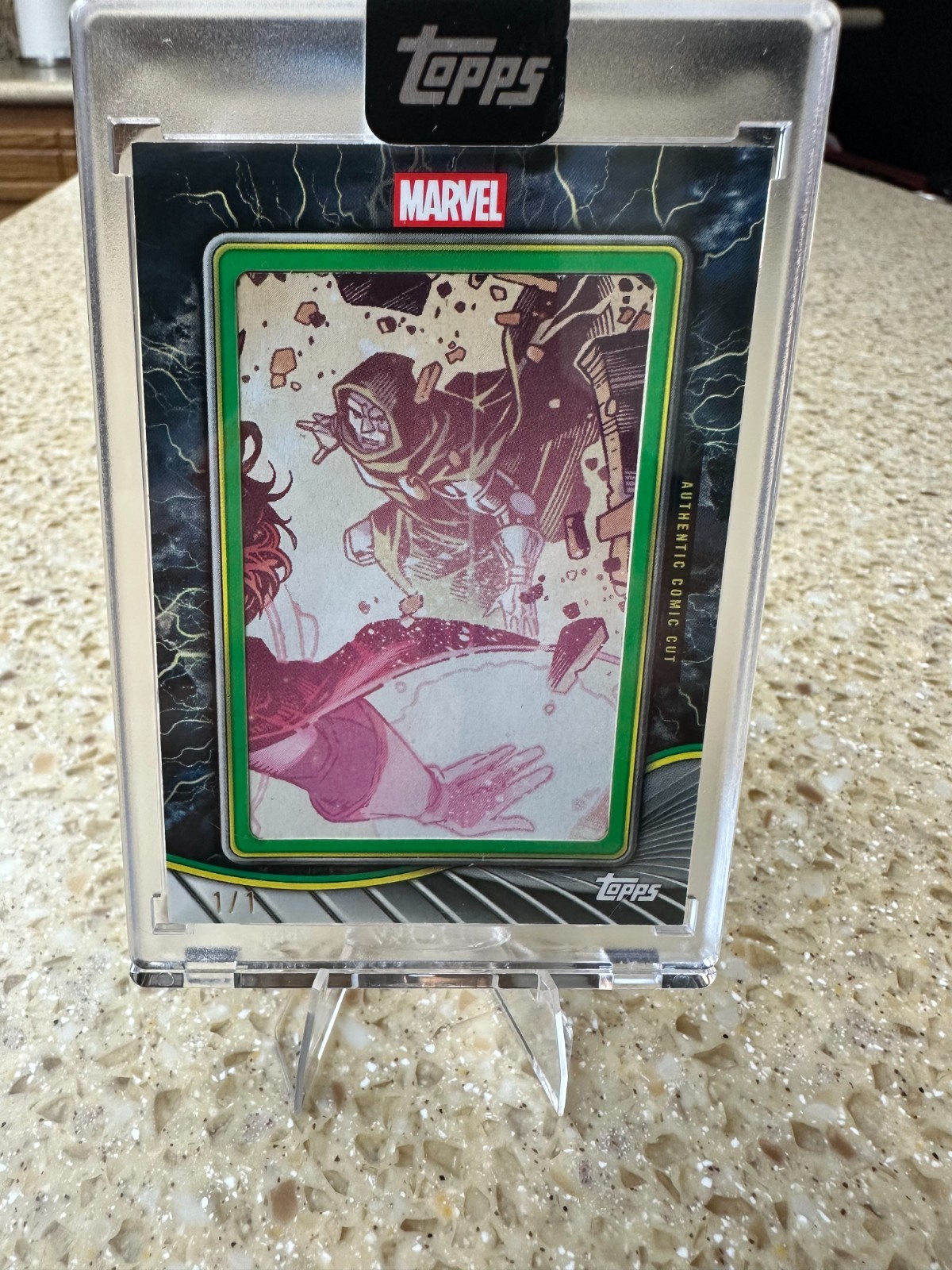 2025 Topps Marvel Mint Dr Doom Comic Cut 1/1 authentic Comic Panel DD-CC