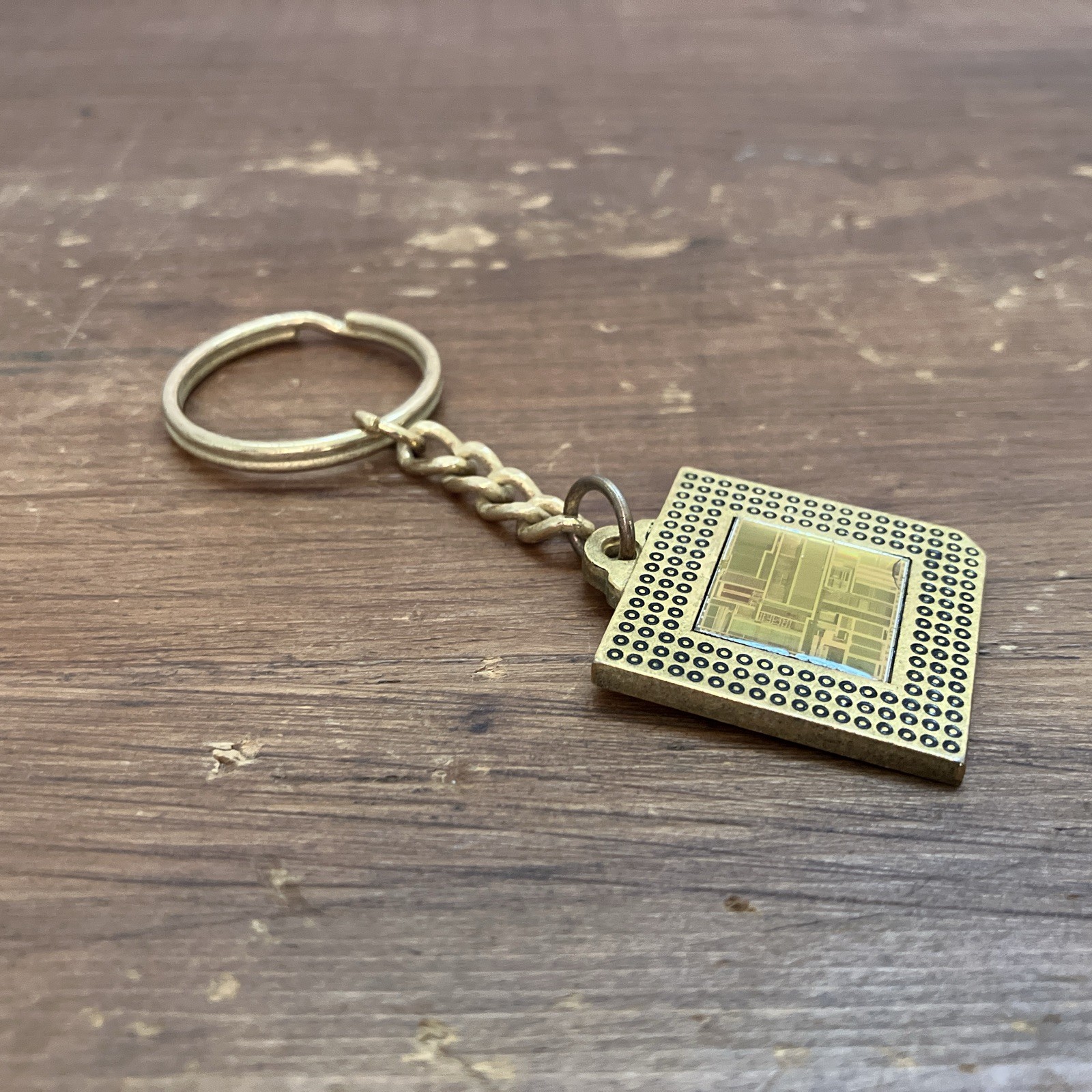 VTG Intel Inside Pentium Processor Keychain with CPU Chip Metal