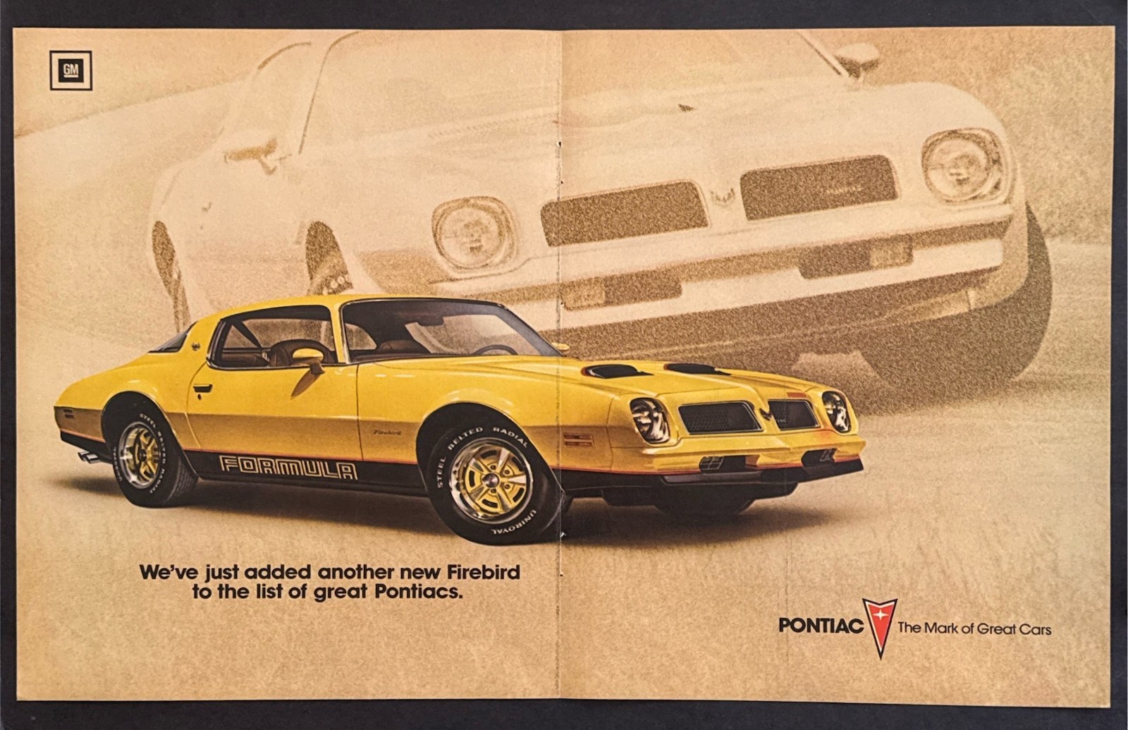 1976 Pontiac Firebird Formula Coupe photo Just Added to Our List 2-page print ad