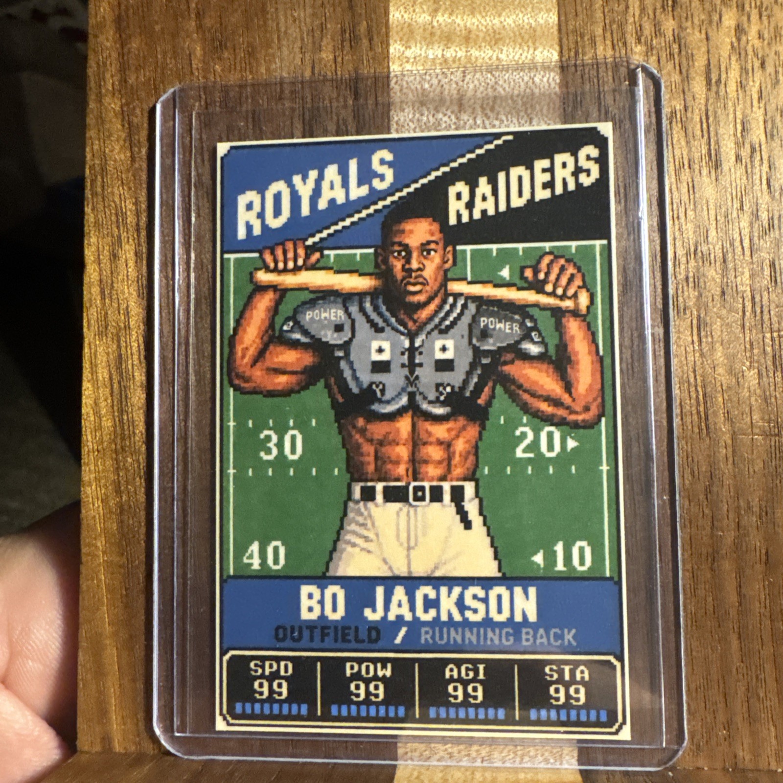 Bo  Jackson Raiders Royals   Parody Art Card /99