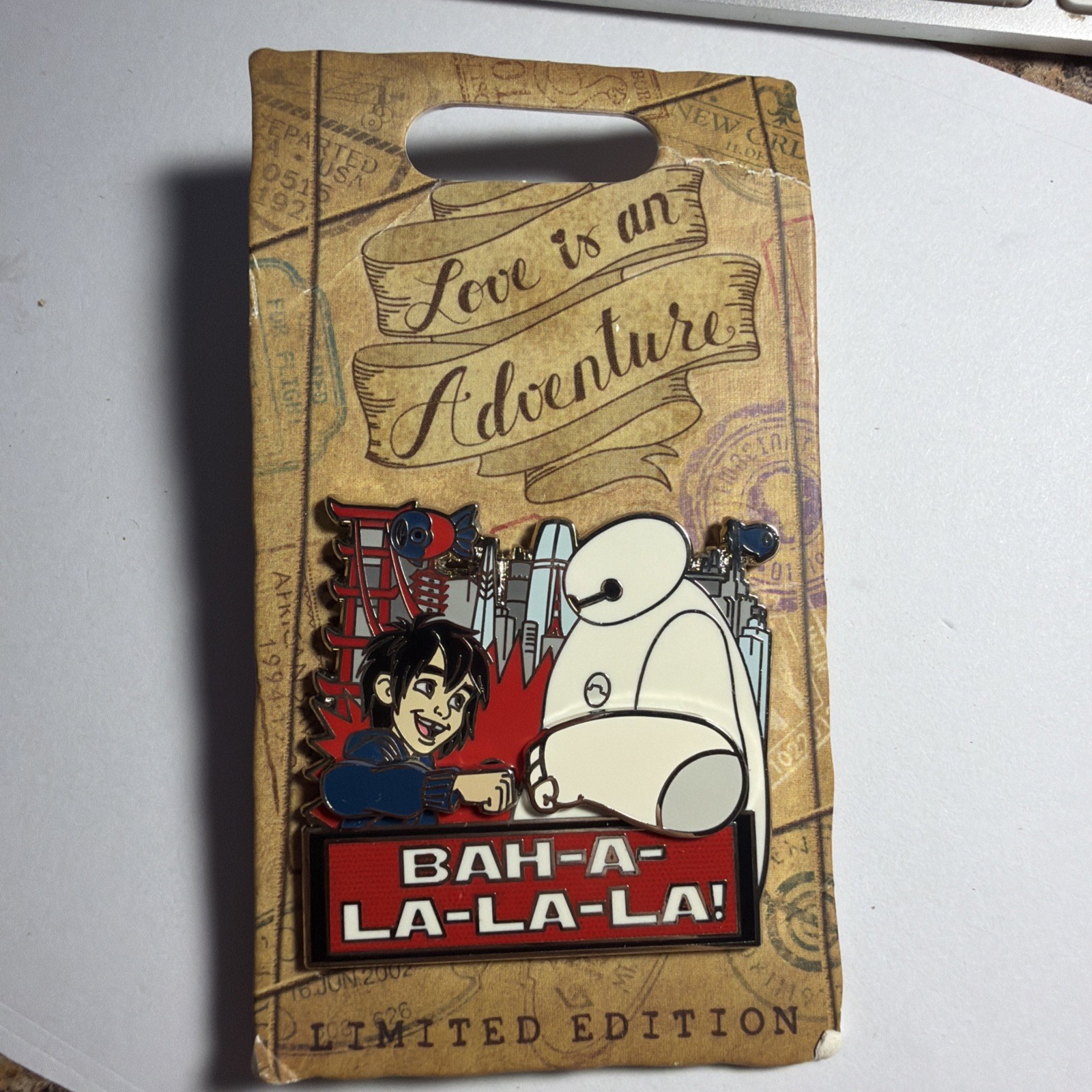 Disney WDW Love is an Adventure Teamwork Big Hero 6 Baymax & Hiro LE 750 Pin