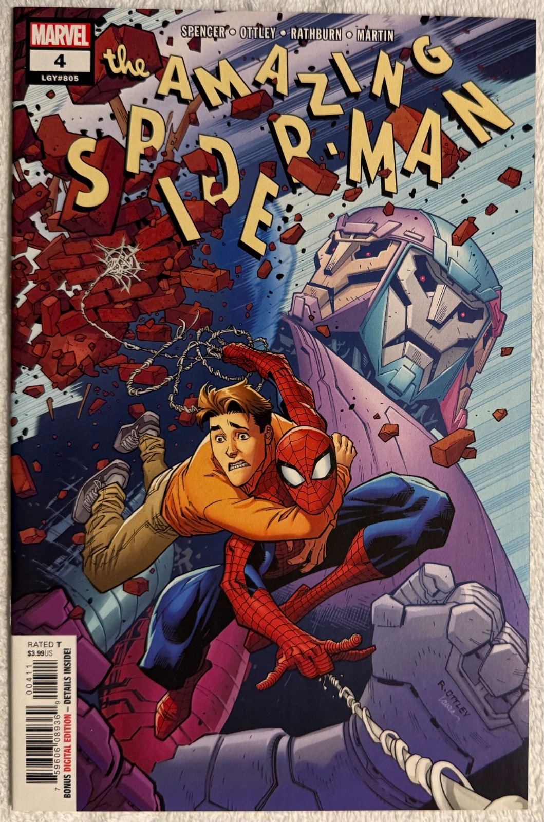 Amazing Spider-Man vol. 5 #4 (LGY #805) RECALLED EDITION Bagged & Boarded