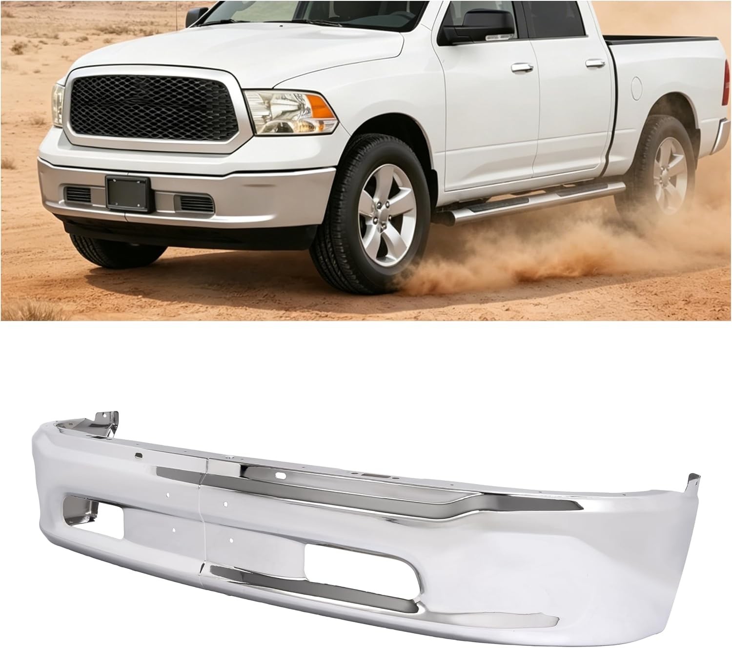 Front Bumper Face Bar Compatibe with Dodge Ram 1500(2013-2018)/Ram 1500 Classic(