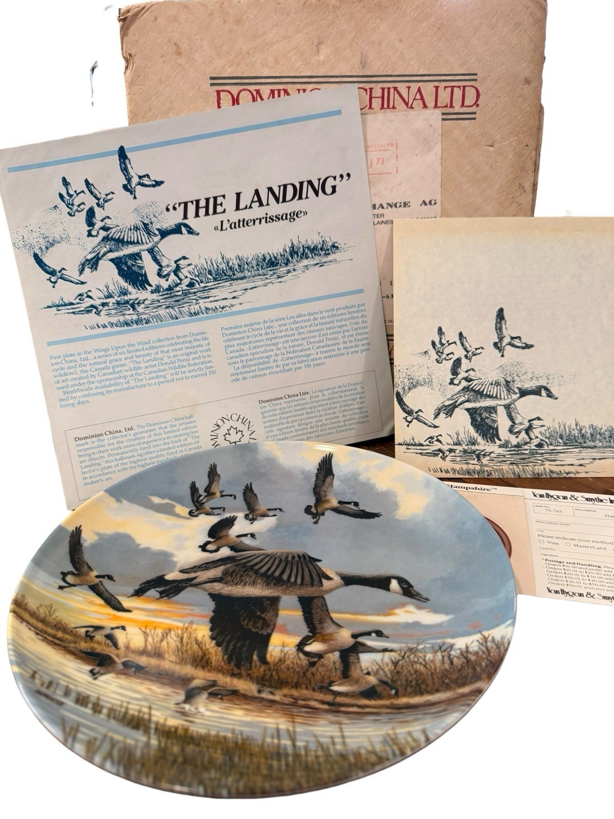 The Landing Canadian Goose Bradford Exchange Collector Plate