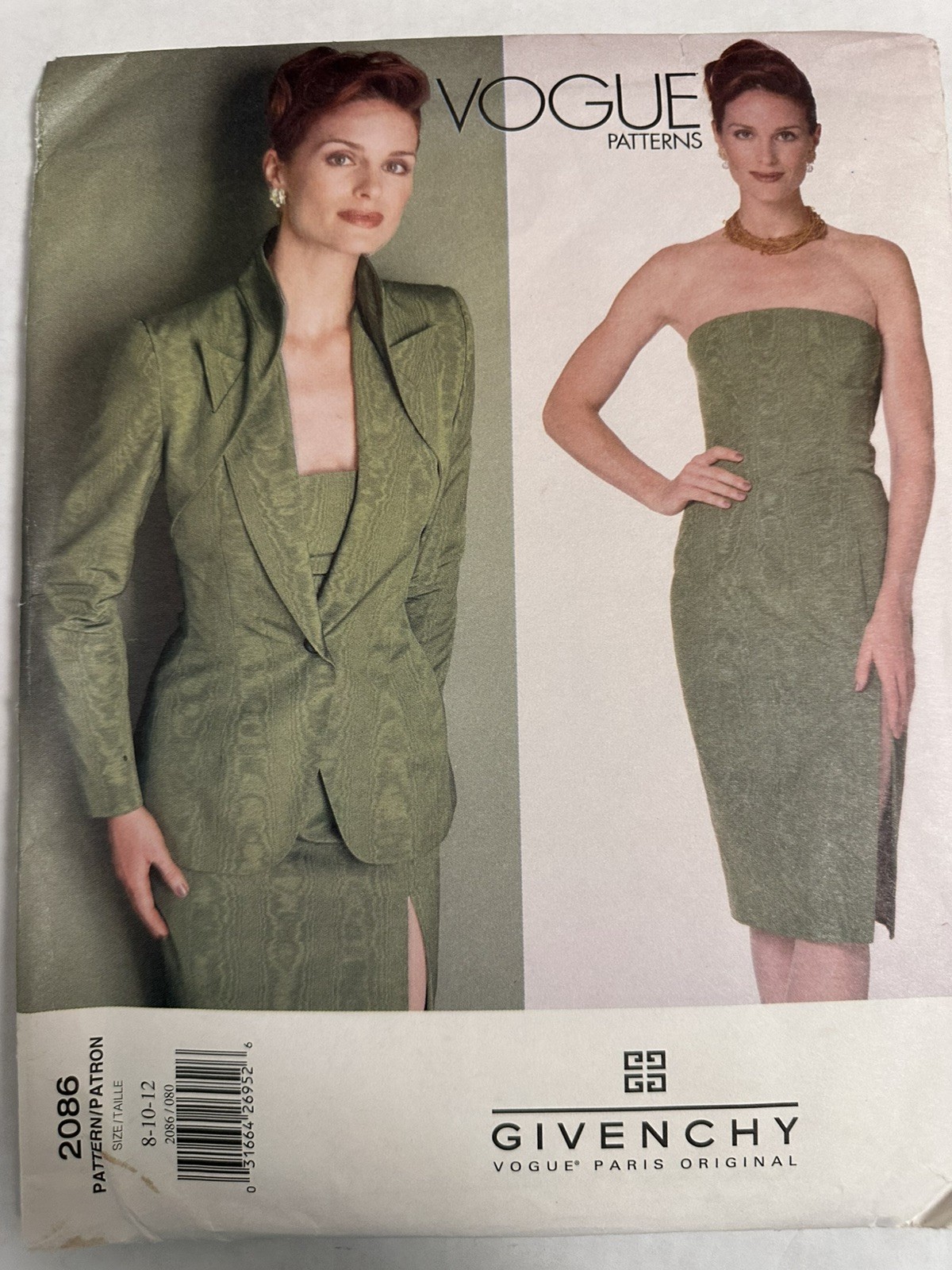 Vogue 2086 Rare Alexander McQueen for Givenchy sewing pattern size 8-12