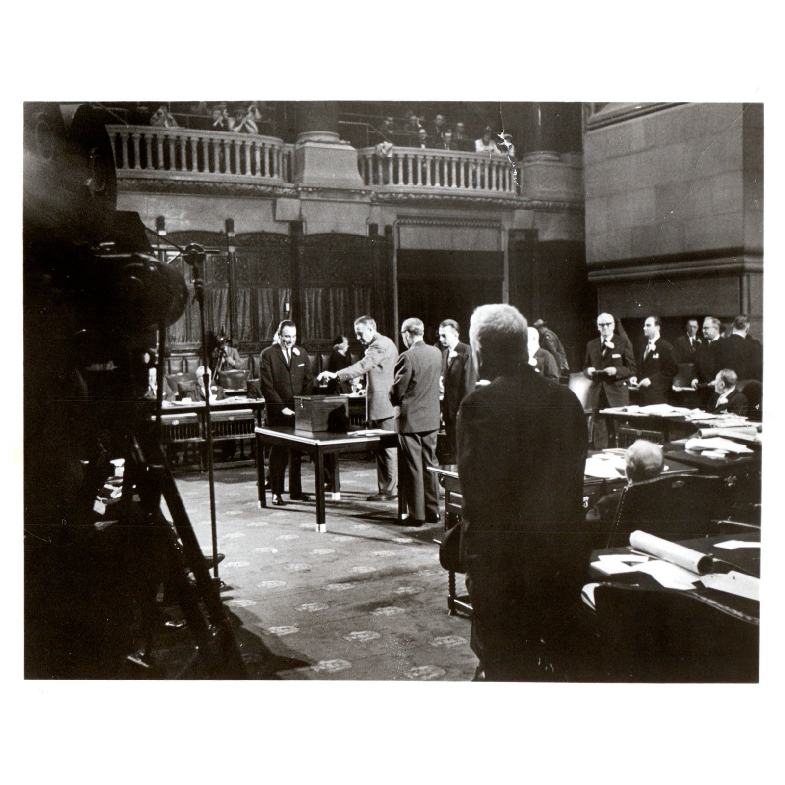 c1960 Press Photo Bill Leonard Governor Averell Harriman CBS Reports TJ7-2