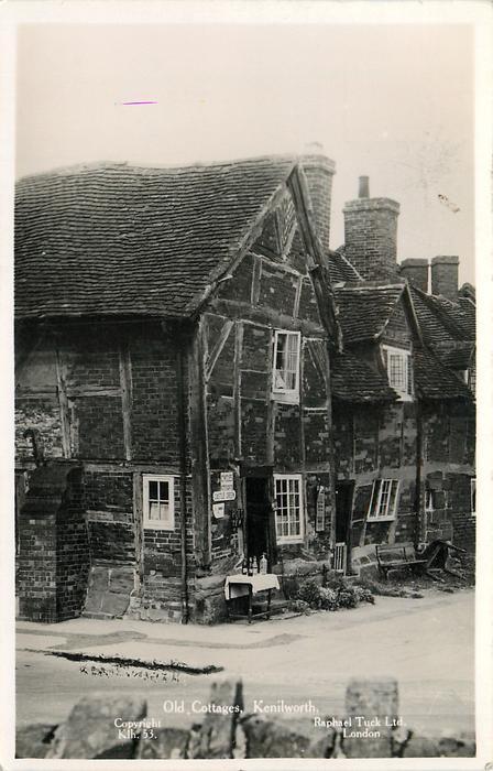 Kenilworth Warwickshire Old Cottages England OLD PHOTO