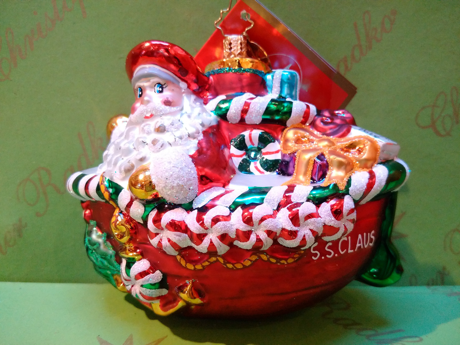 Christopher Radko S S Claus Glass Ornament