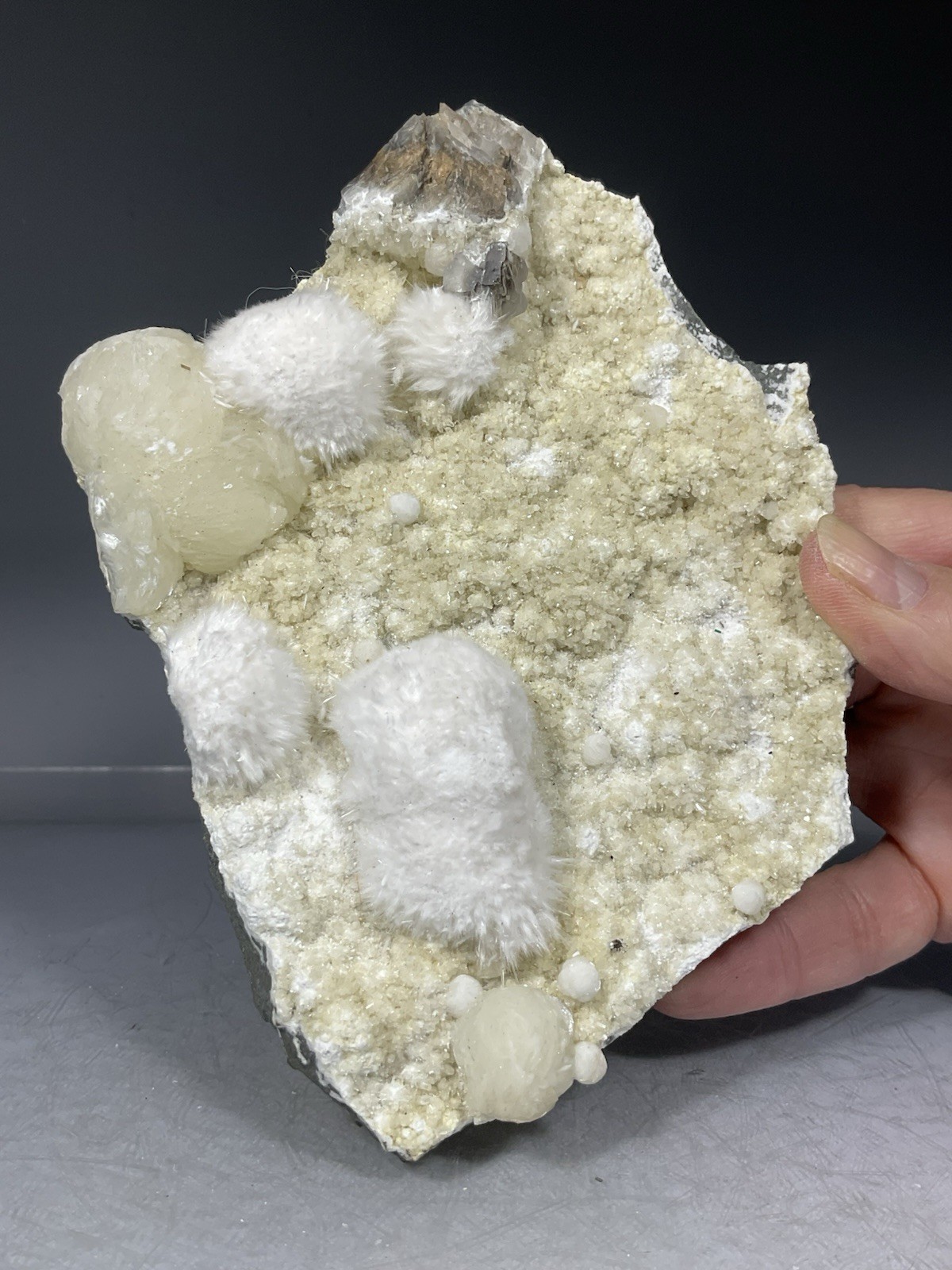 SS Rocks - Okenite with Gyrolite (India) 1.35lbs