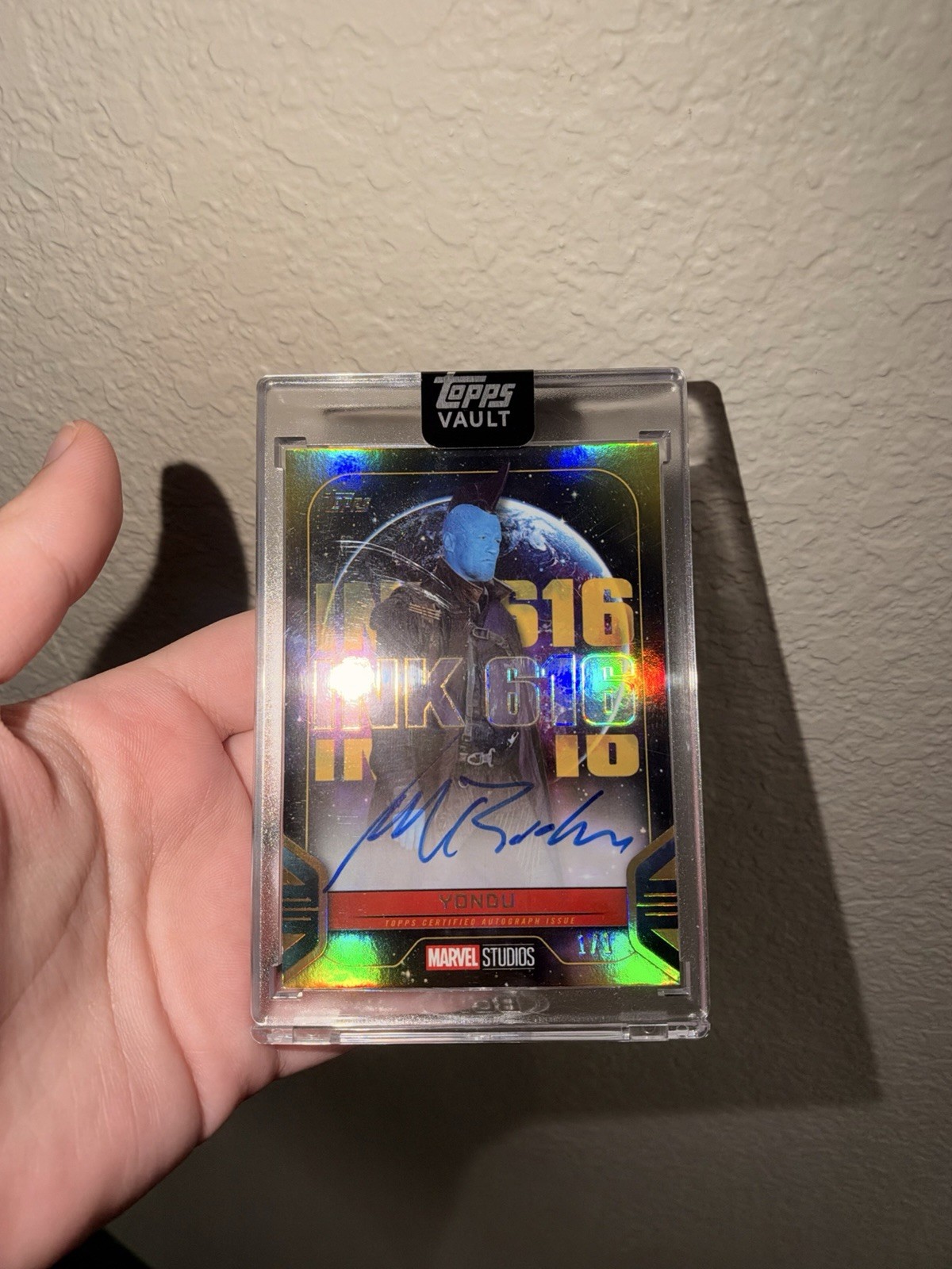 2026 TOPPS VAULT MARVEL 1 OF 1 MICHAEL ROOKER ON CARD INK 616 AUTO GOLD 1/1 RARE