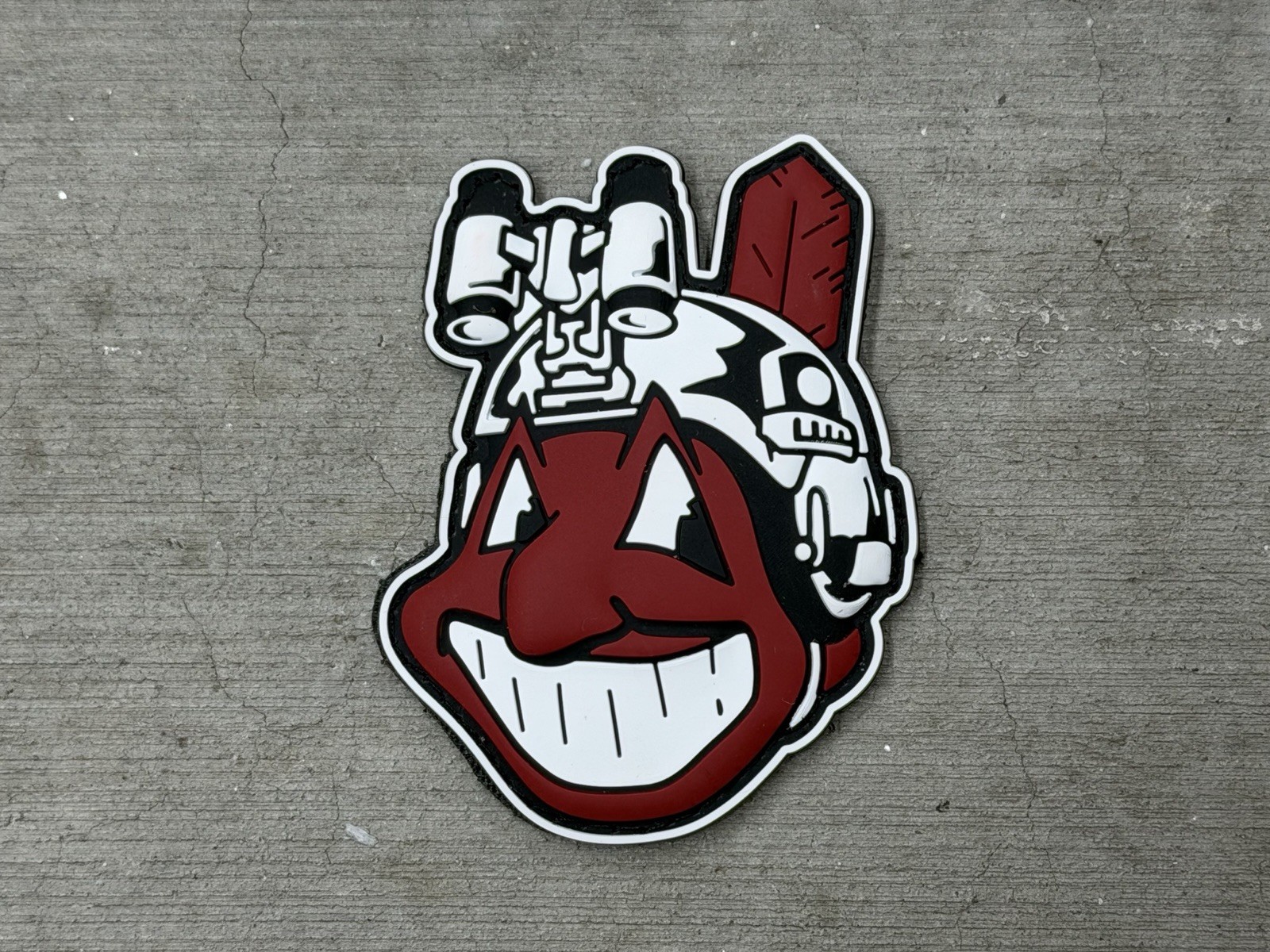 Superior Defense “Chief Wahoo” Wild Thing SupDef PVC Patch FOG WRMFZY