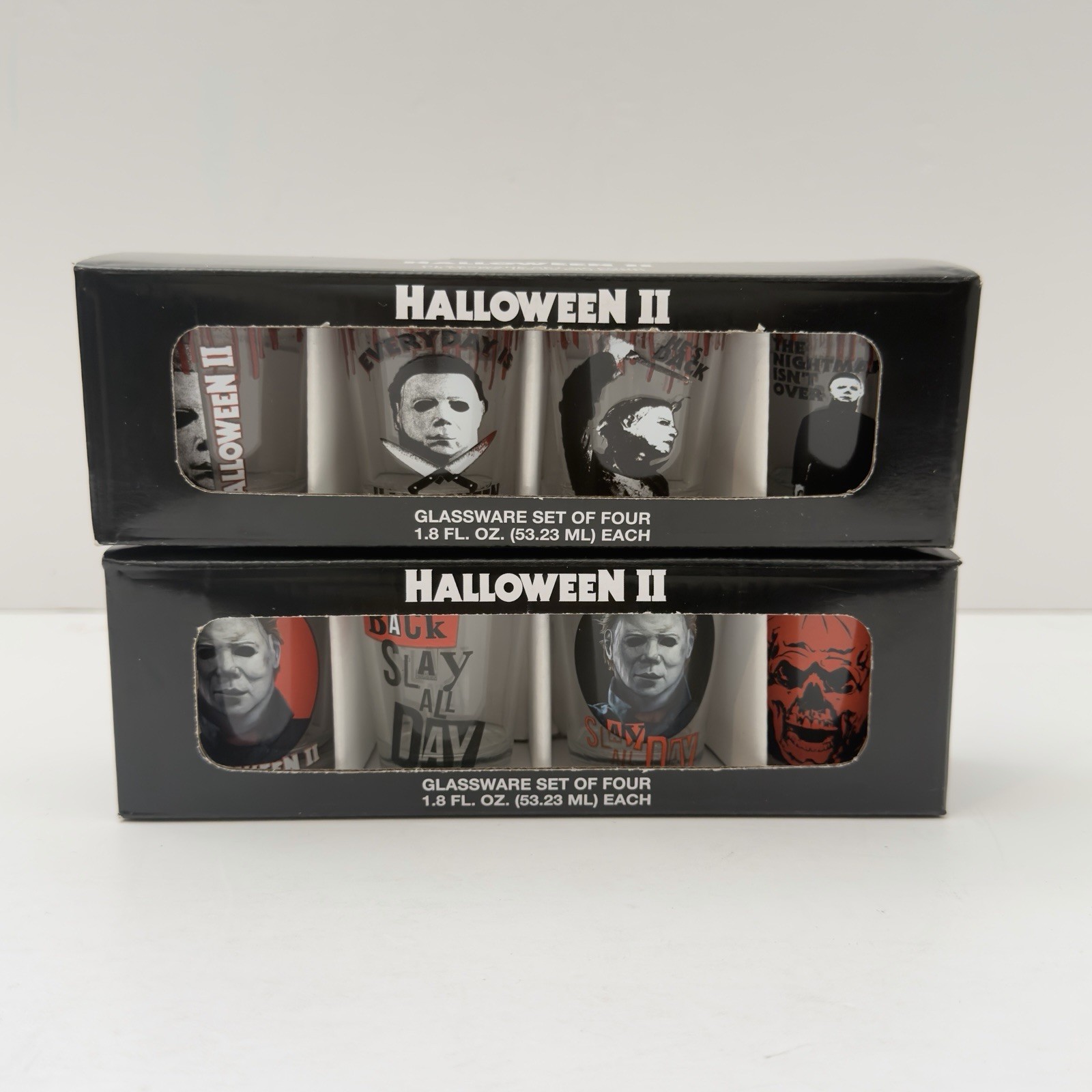 Silver Buffalo Halloween II Michael Myers Shot Glass Sets 8pc Boxed