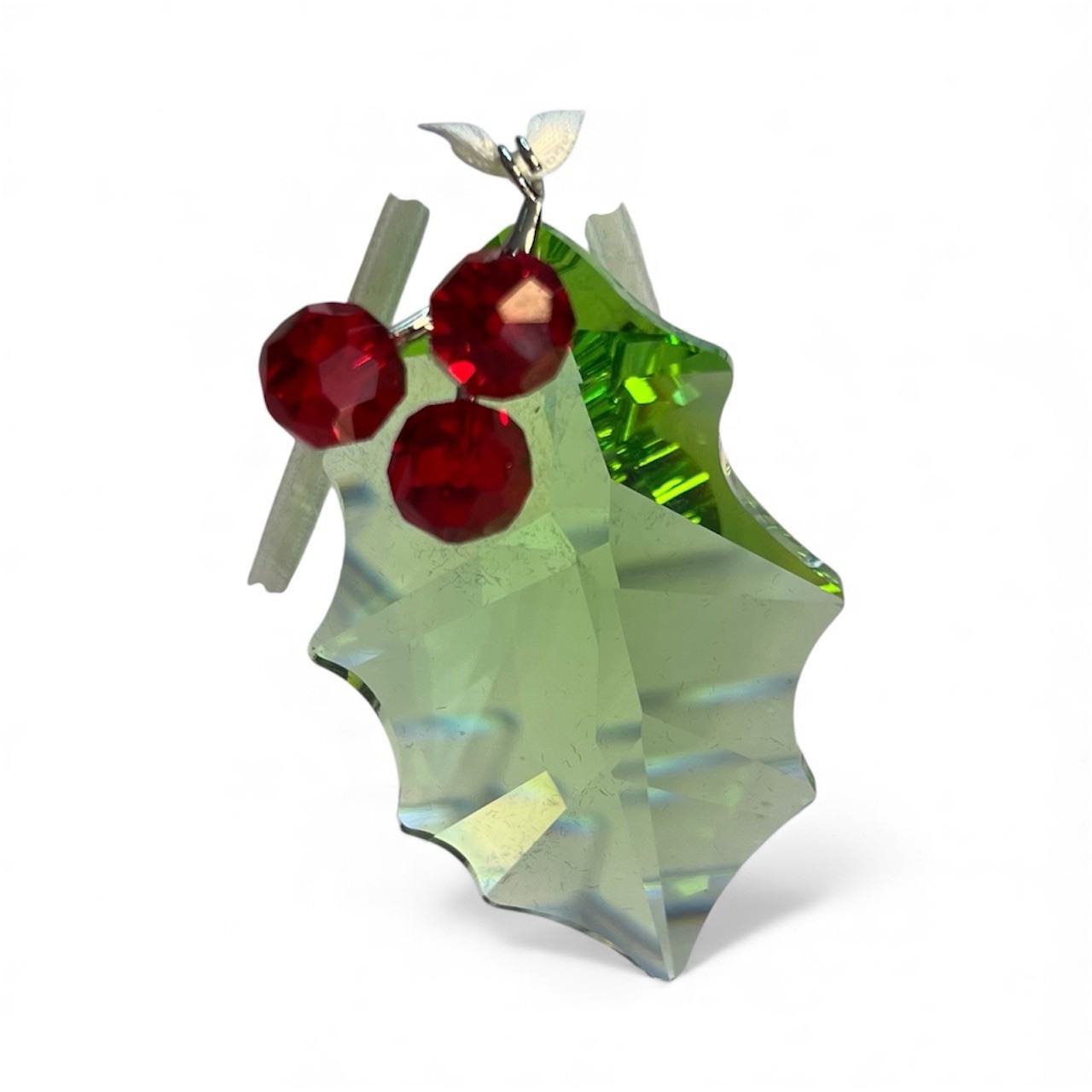 Swarovski Crystal Single HOLLY LEAF Ornament 2011 NIB RETIRED