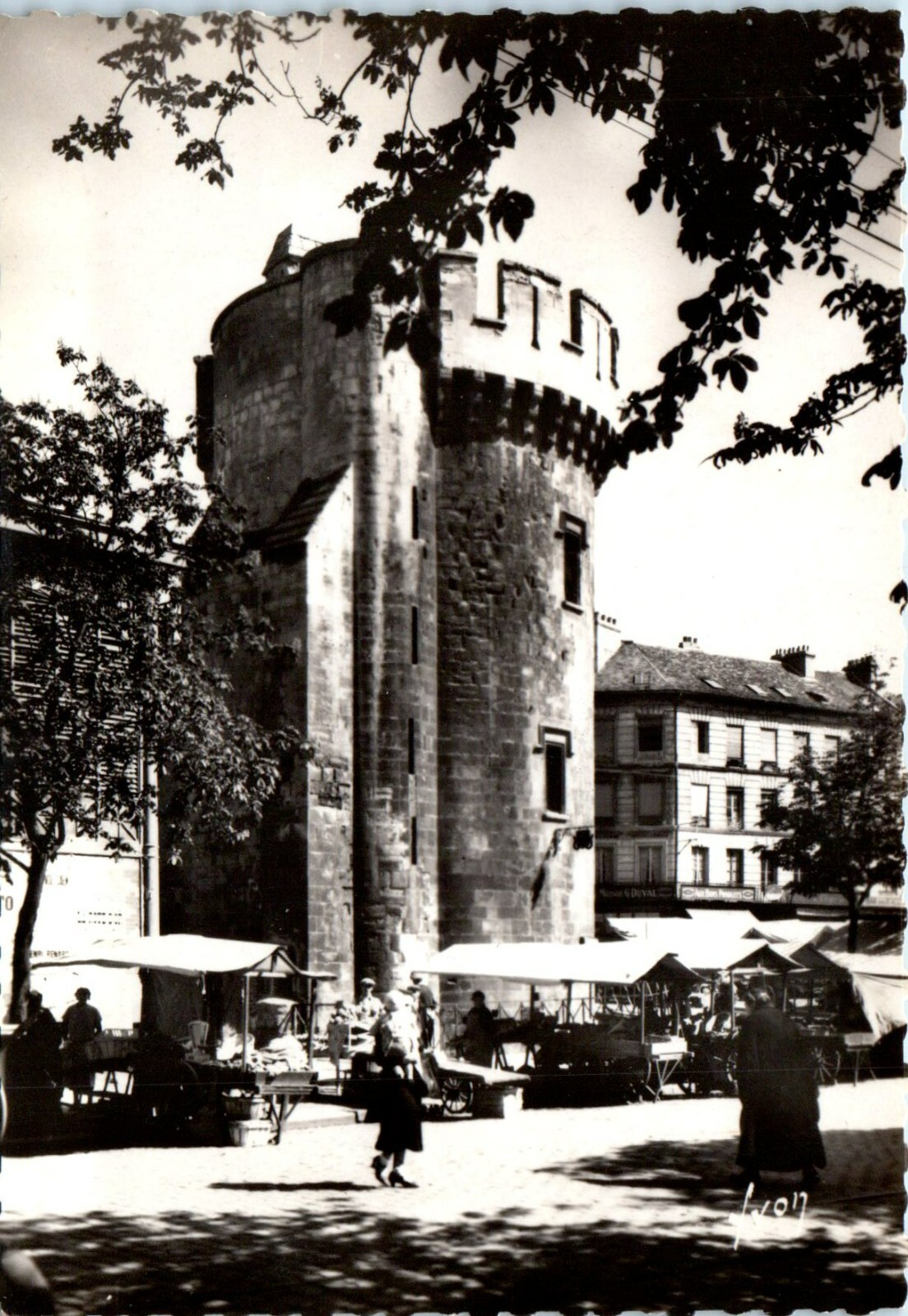 Real Photo Guillaume Le Roy Tower, Caen, Calvados, France RPPC Postcard