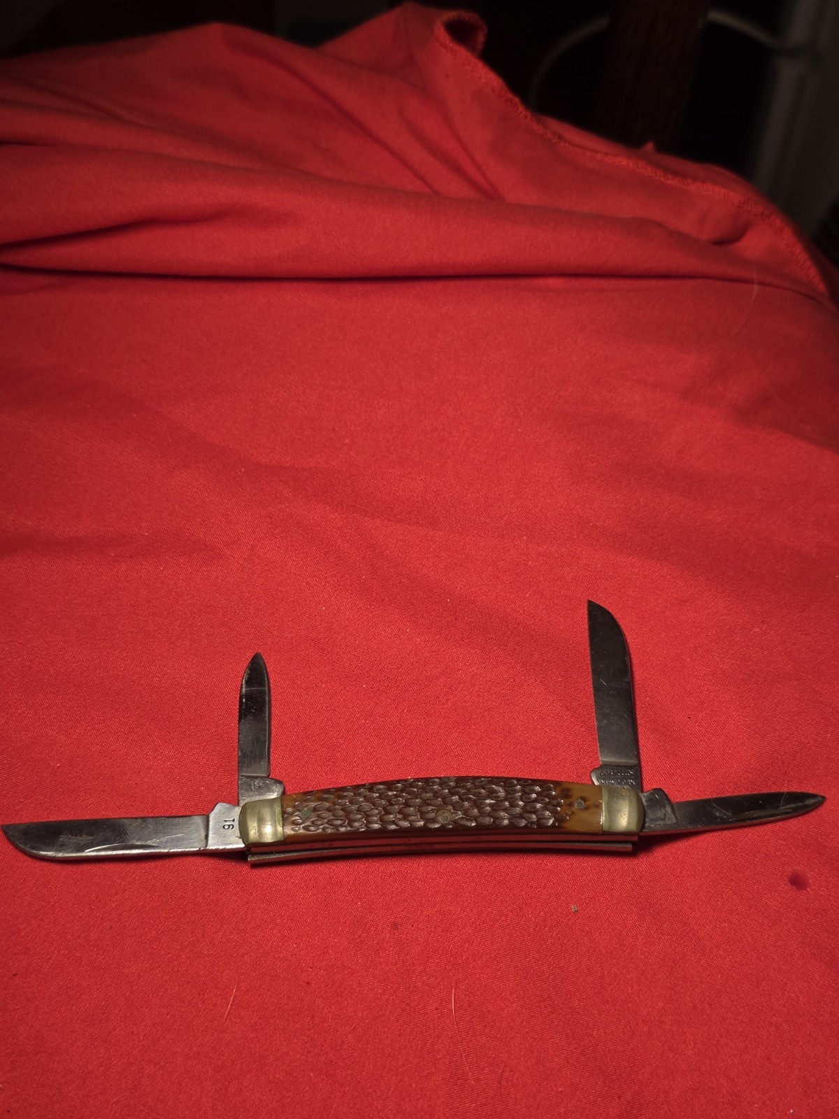 🔥Camillus USA 91 Congress 4 Blade Vintage Pocket Knife Brown Jigged Delrin🔥