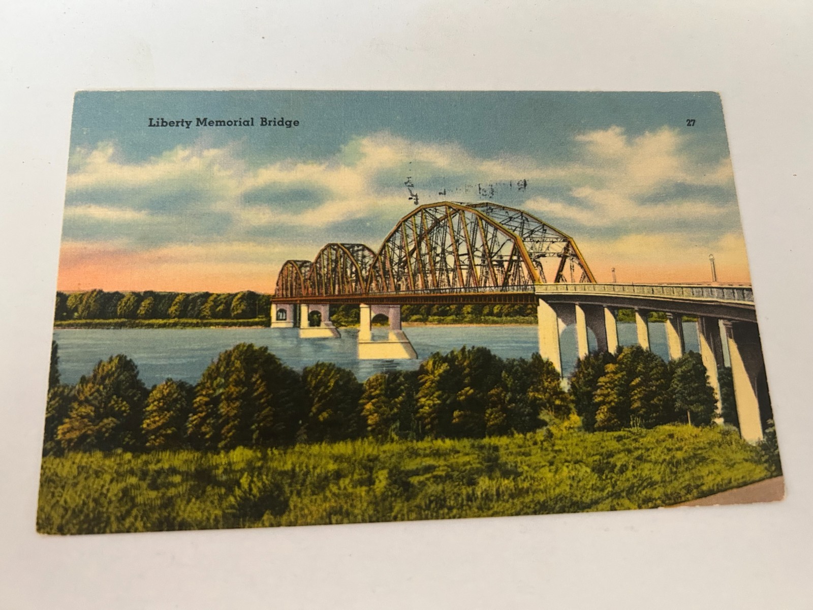 Liberty Memorial Bridge Missouri River US Highway No 10 Bismarck and Mandan ND