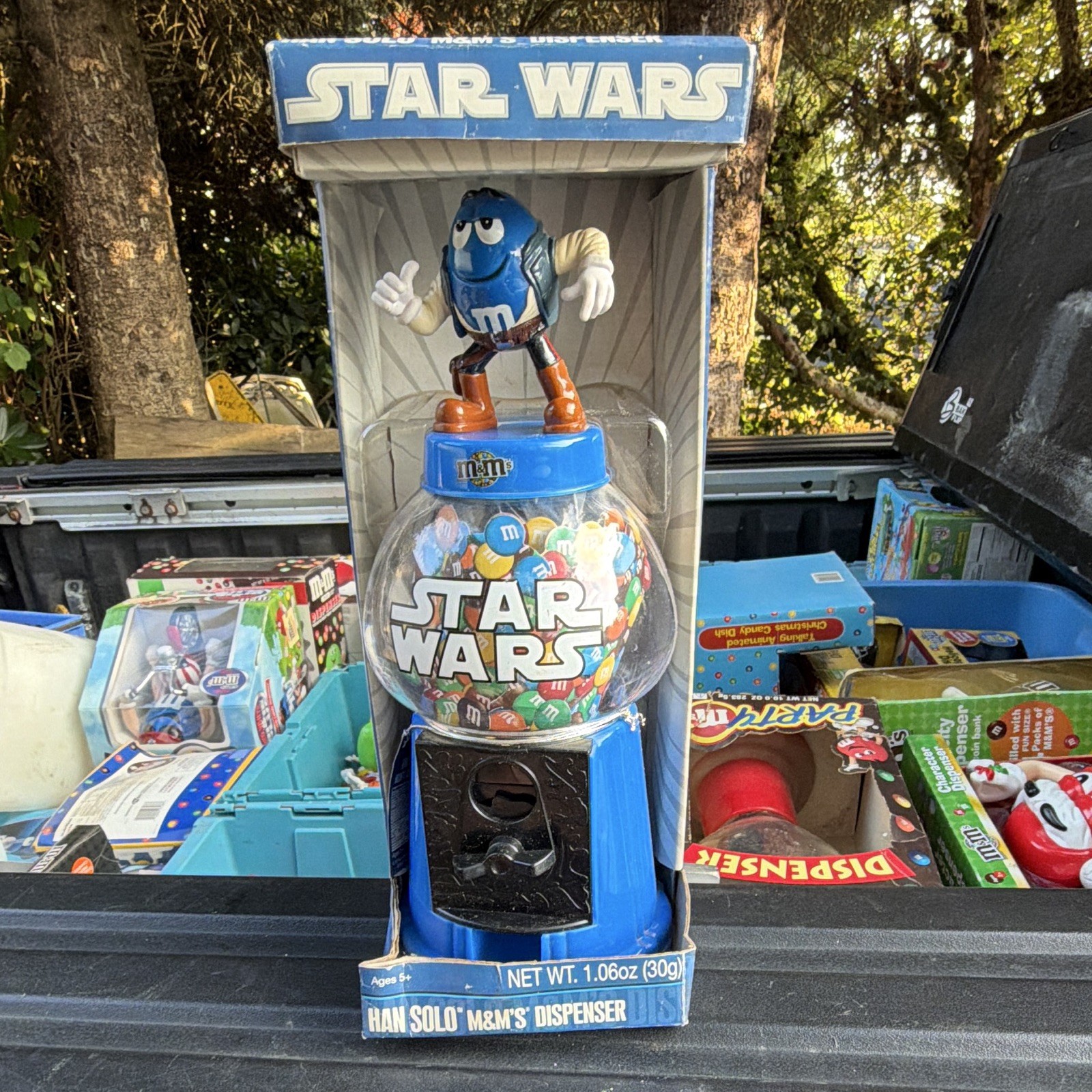 M&M\'s Star Wars Han Solo Candy Dispenser with Blue Topper, Multicolor