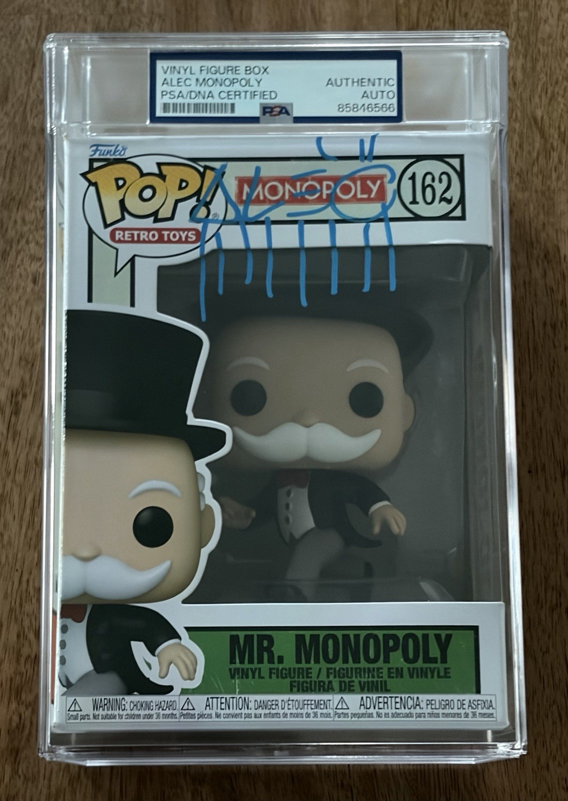 Alec Monopoly Signed Autograph Funko Pop 32 Mr. Monopoly PSA DNA Encapsulated